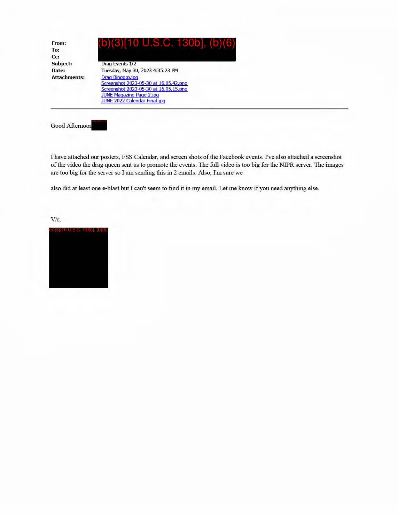 DOD Drag Shows May 2024 pgs 25-26