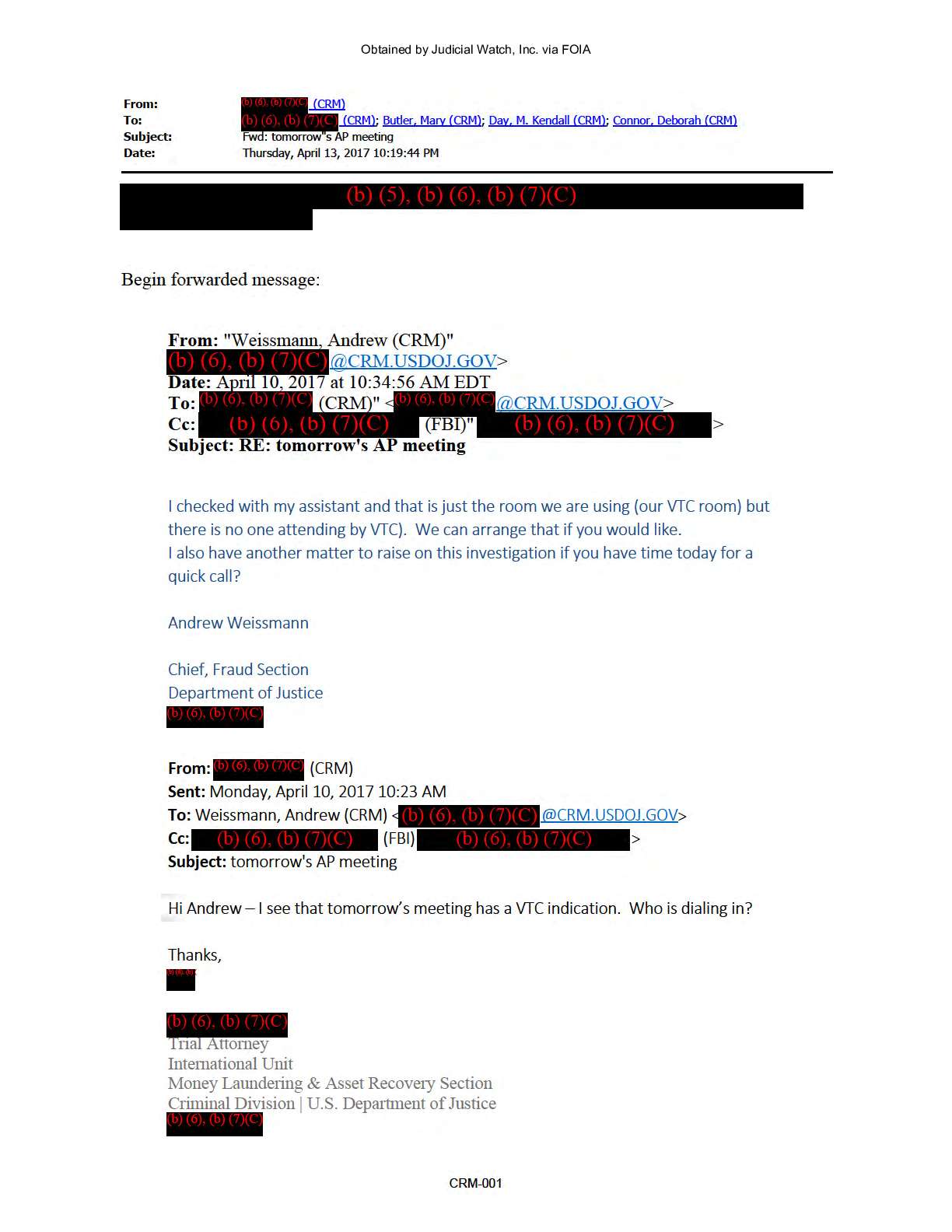 JW v DOJ AP Weissmann prod 1 00879