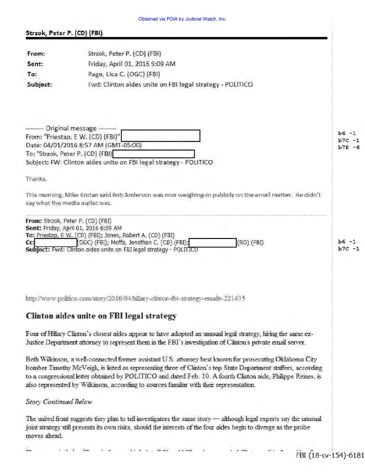 JW v DOJ Strzok Page emails prod 14 00154 pgs 63-66
