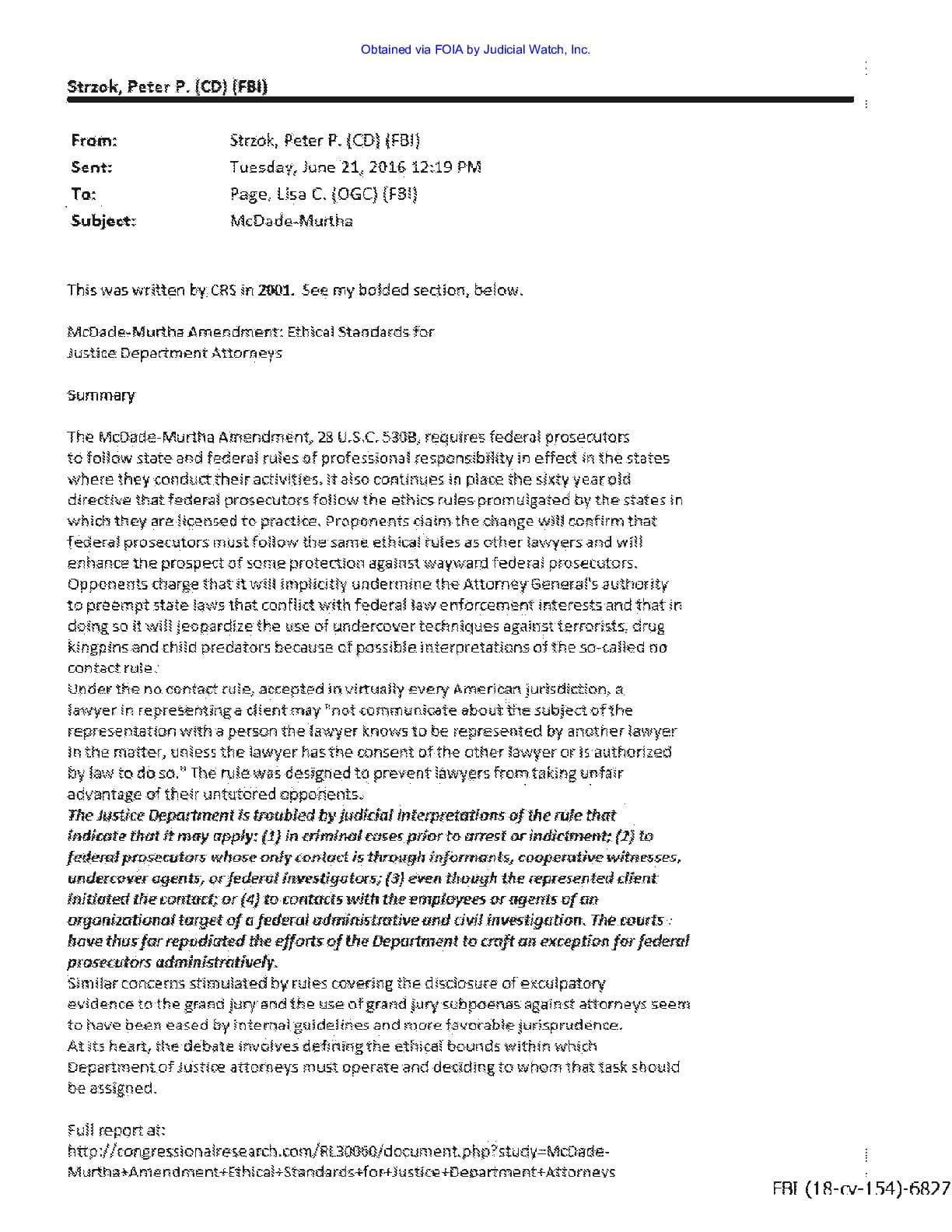 JW v DOJ Strzok Page Emails Prod 15 00154 pg 59