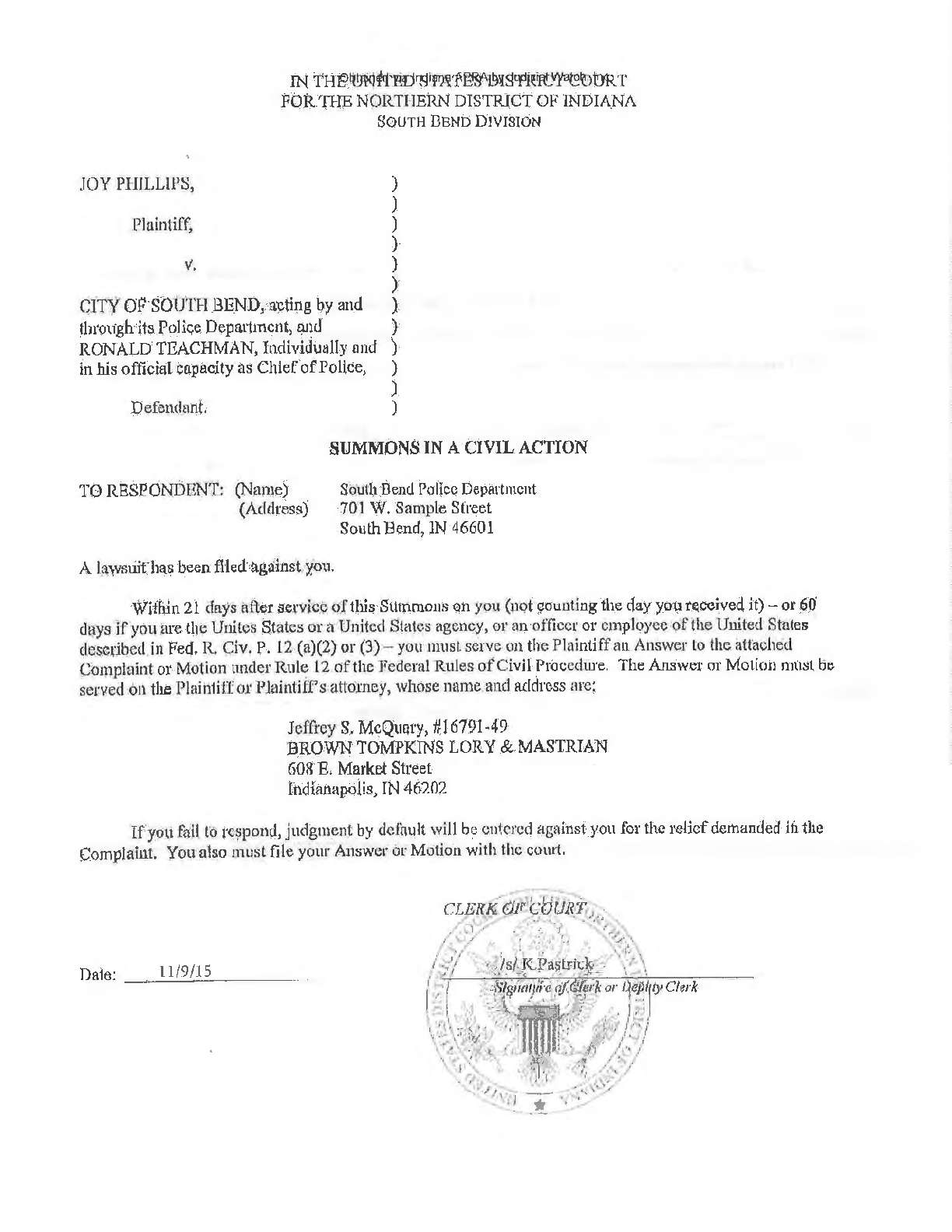 2019 South Bend Police Dept FOIA training records pgs 15-20