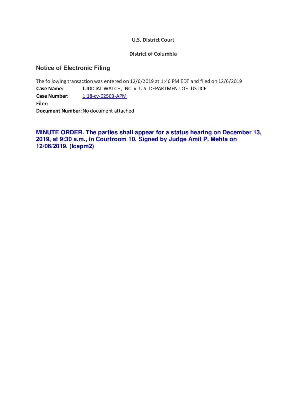 JW v DOJ Awan hearing order 02563