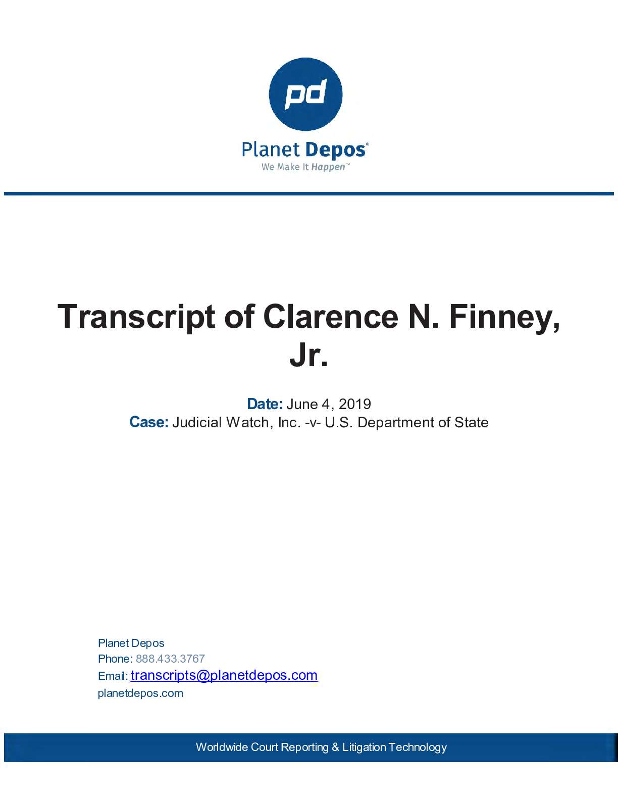 JW v State Finney Deposition 01242