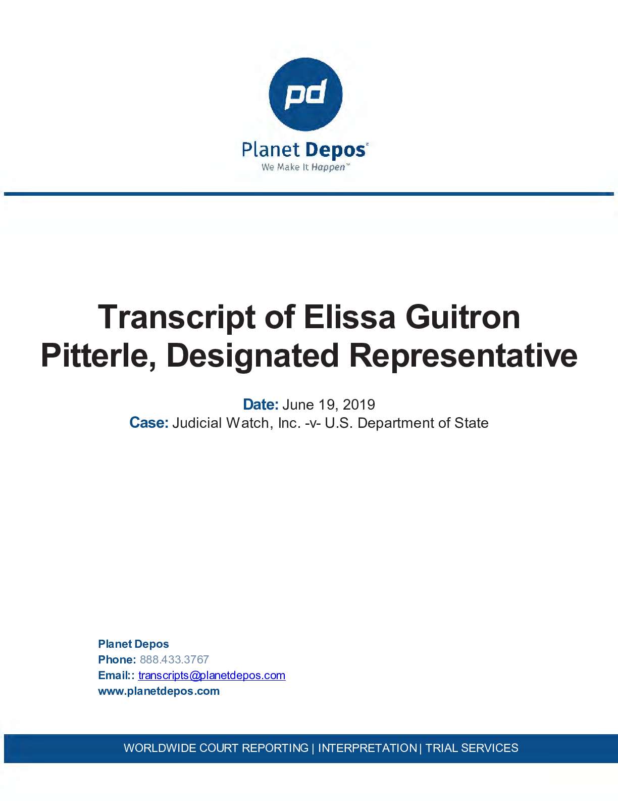 JW v State Pitterle deposition 01242