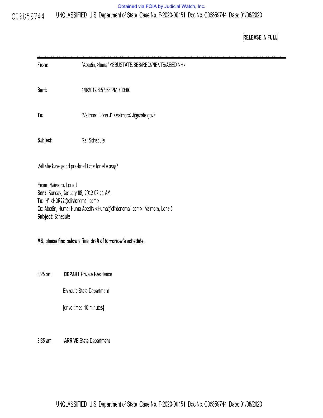 JW v. State FBI HRC emails 00687 Jan 2020 pgs 7-10