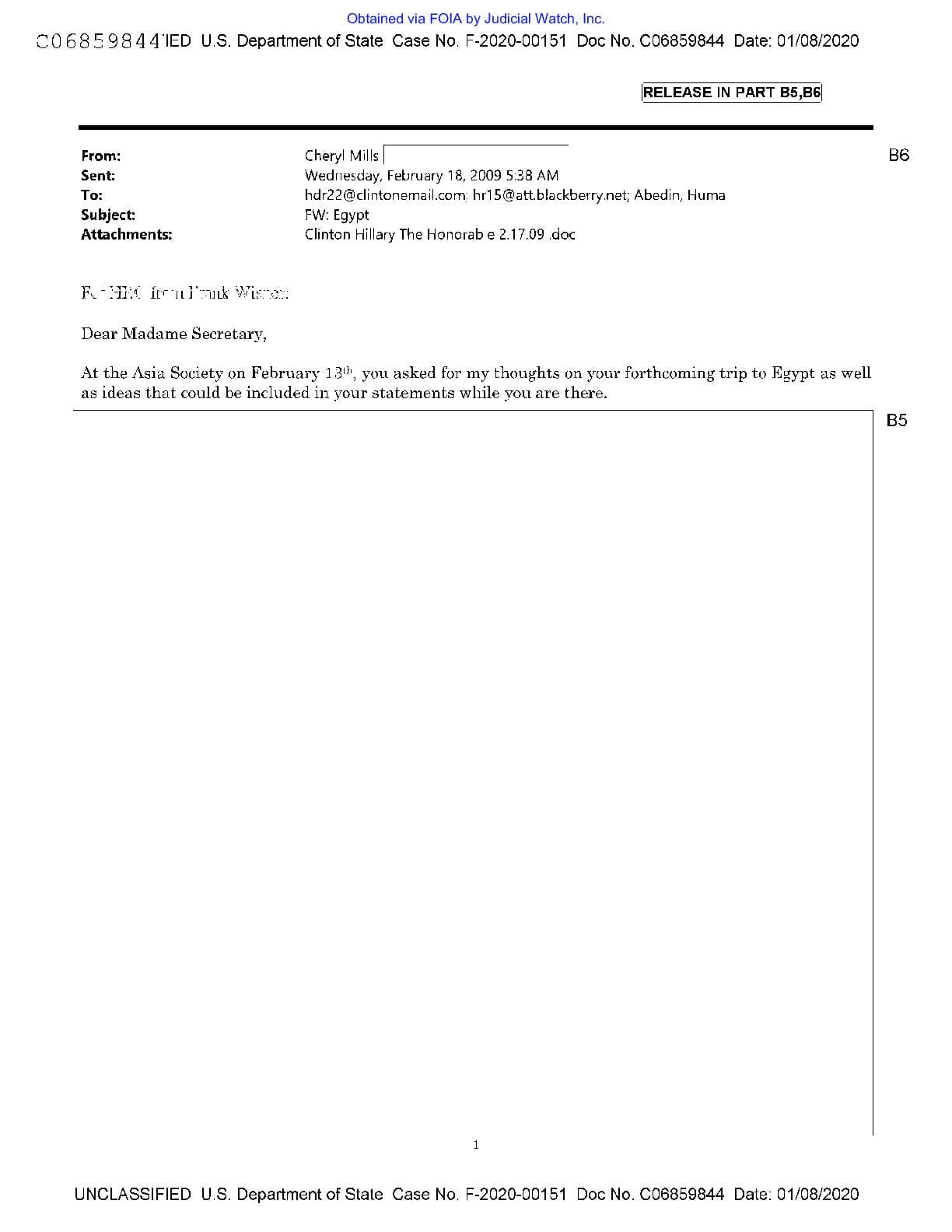 JW v. State FBI HRC emails 00687 Jan 2020 pgs 35-39