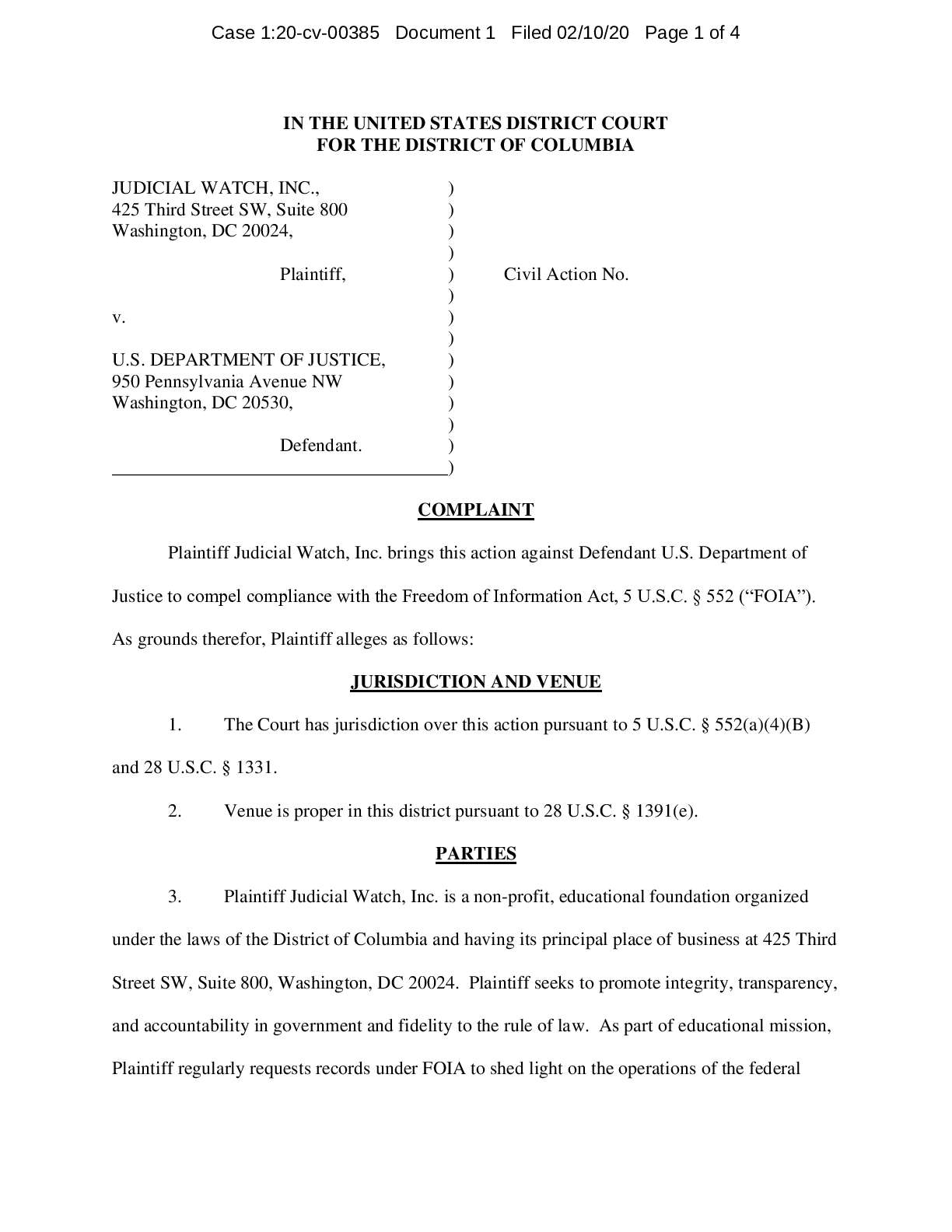JW v. DOJ Seth Rich complaint 00385