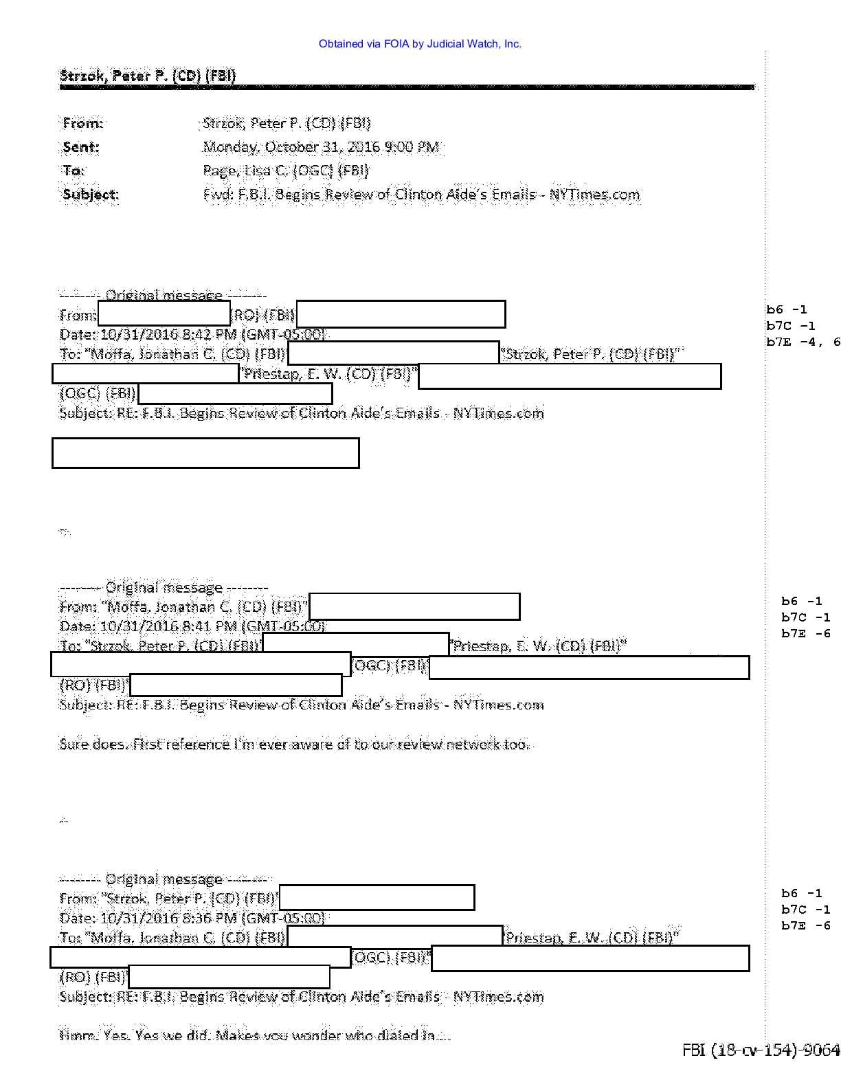 JW v DOJ Strzok prod 20 00154 pgs 16-25