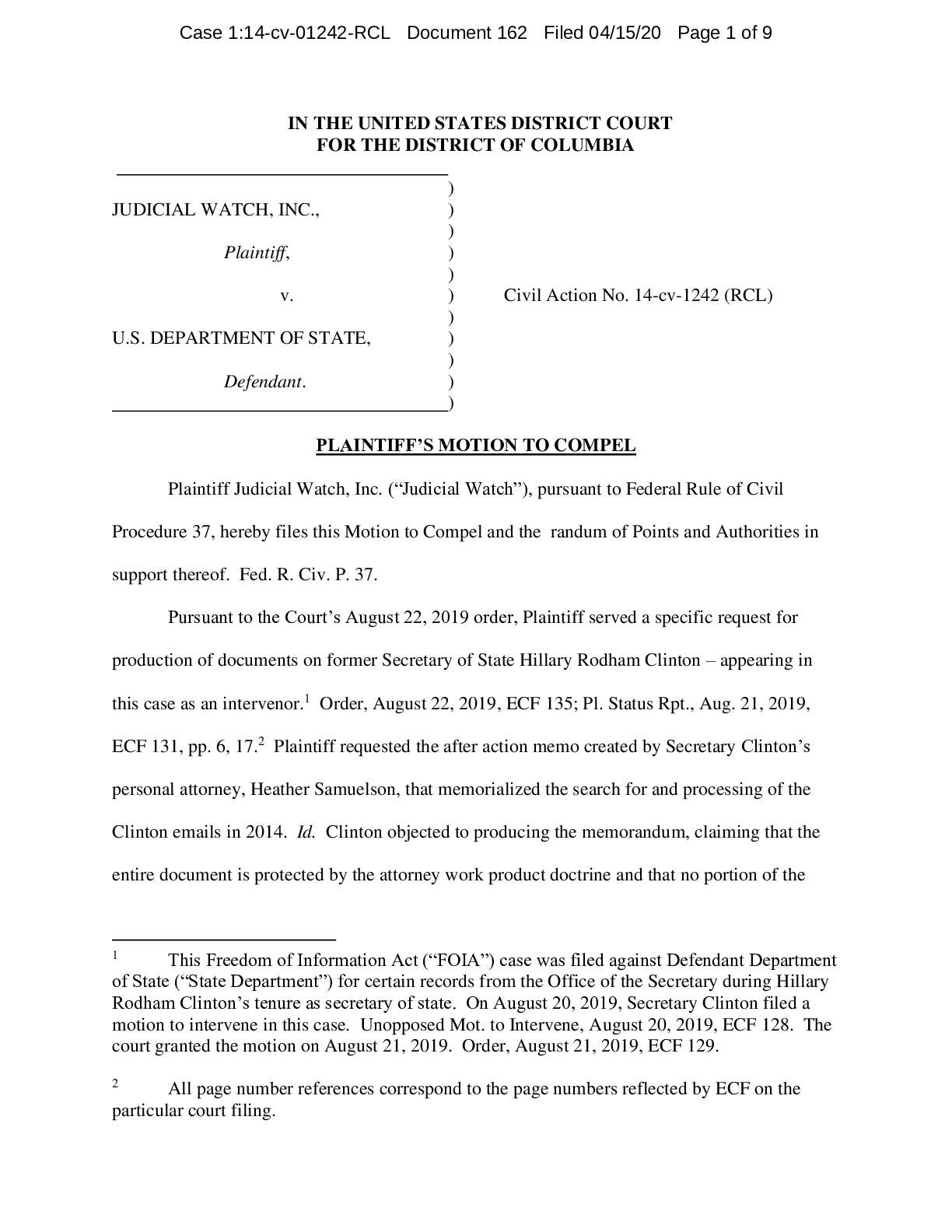 JW v State MtC Samuelson memo 01242