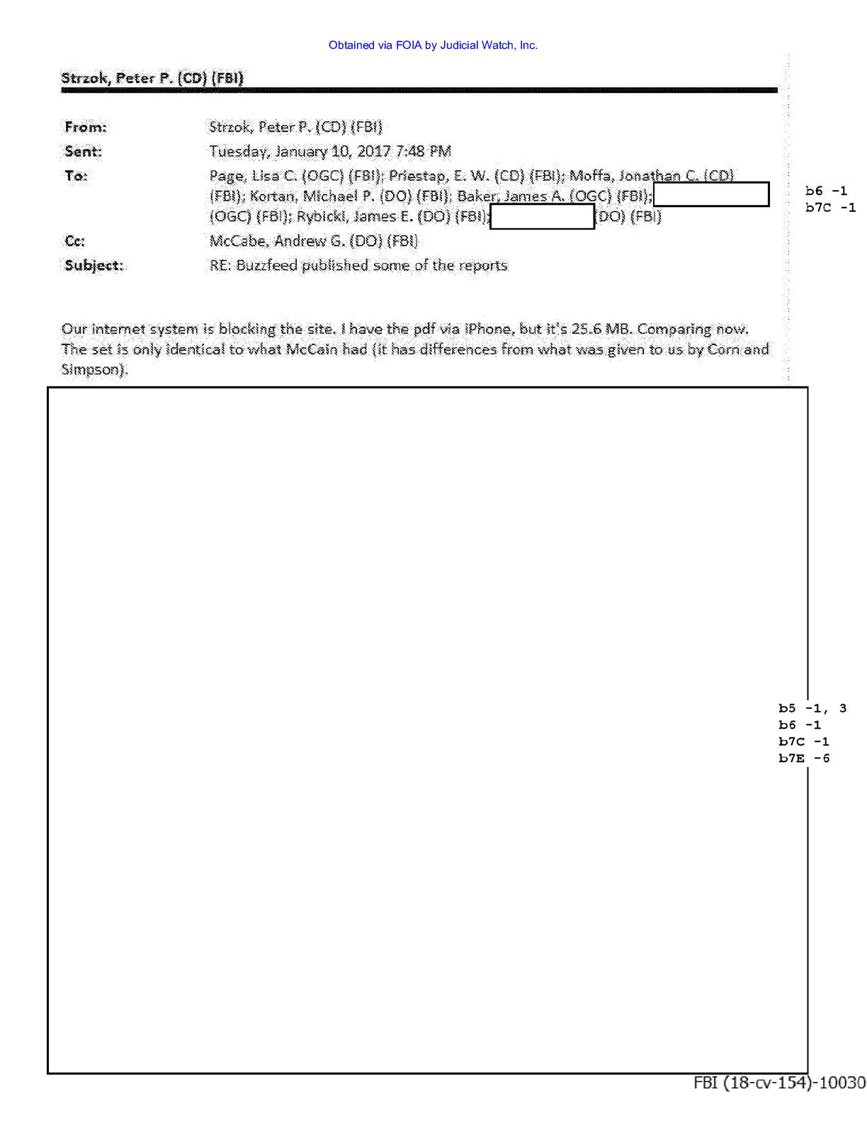 JW v DOJ Strzok-Page Emails Prod 21 00154 pg 142