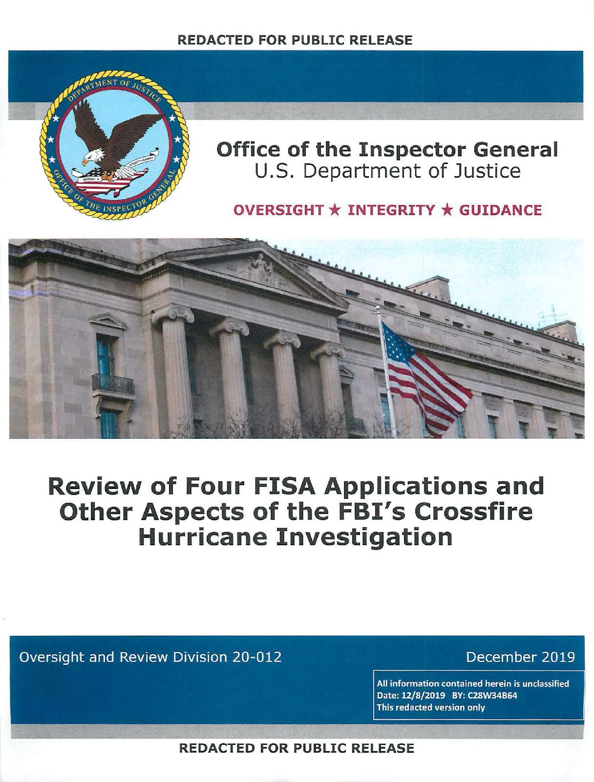 OIG Russia Investigation Report pgs 1-238