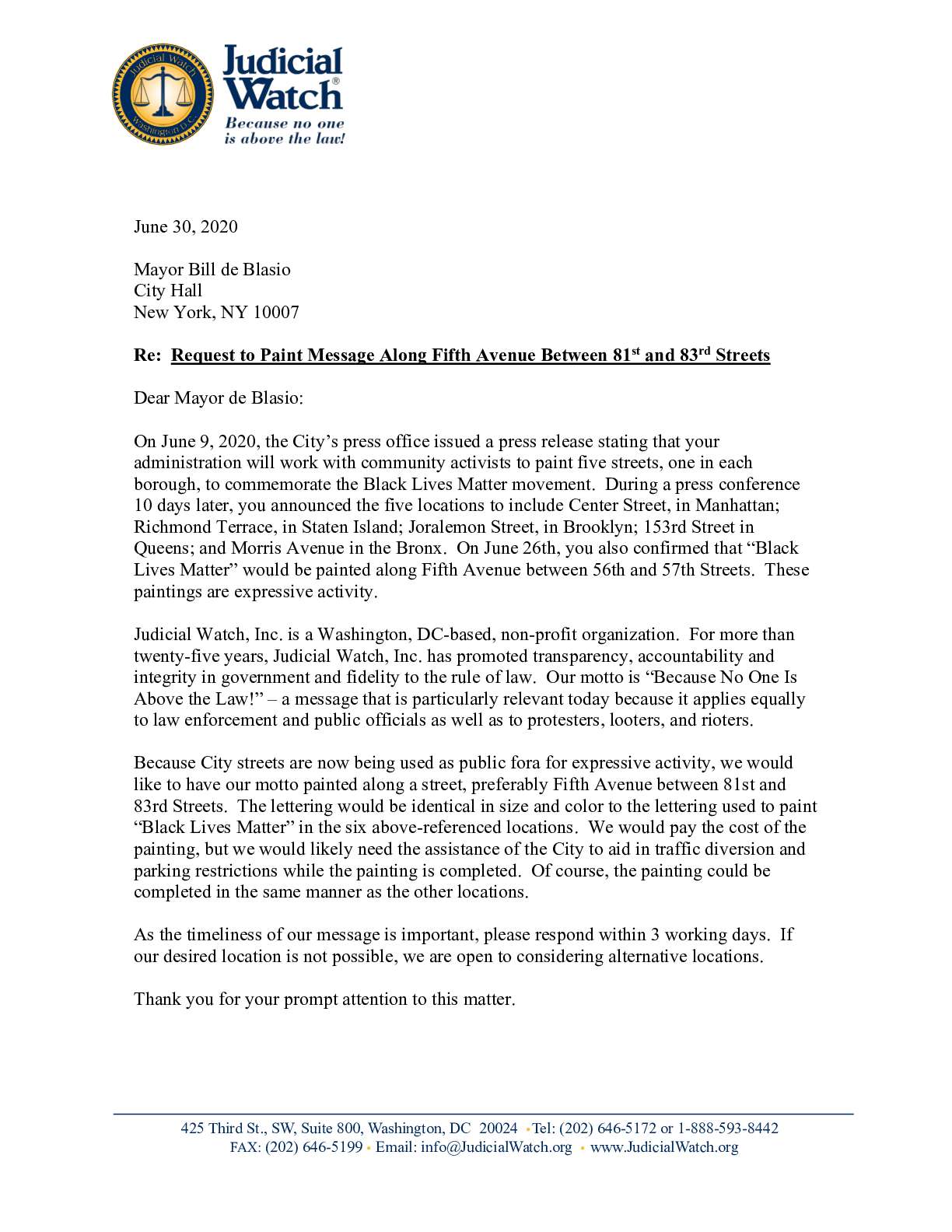 Paint NY Letter June 2020