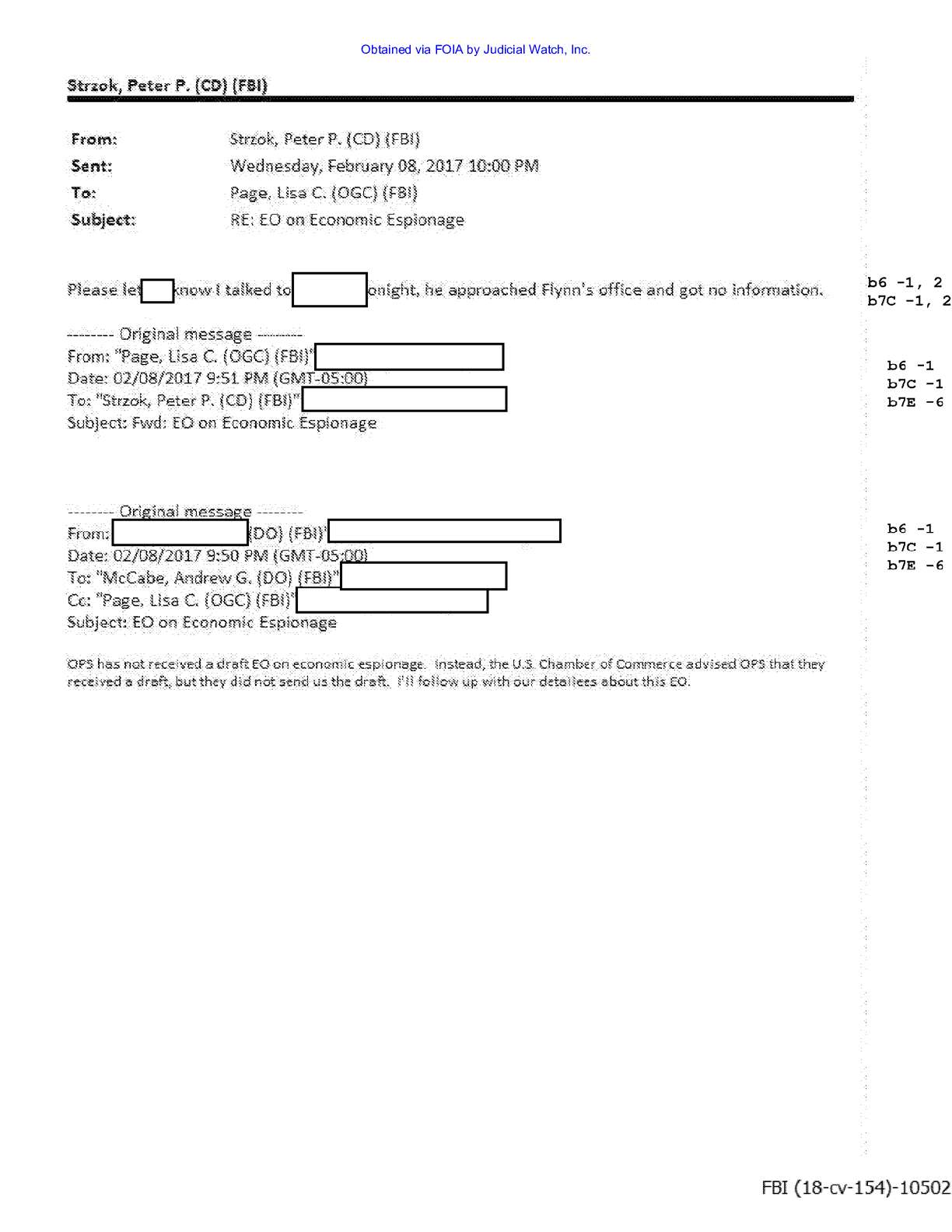 JW v DOJ Strzok-Page Prod 23 00154 pgs 129-131