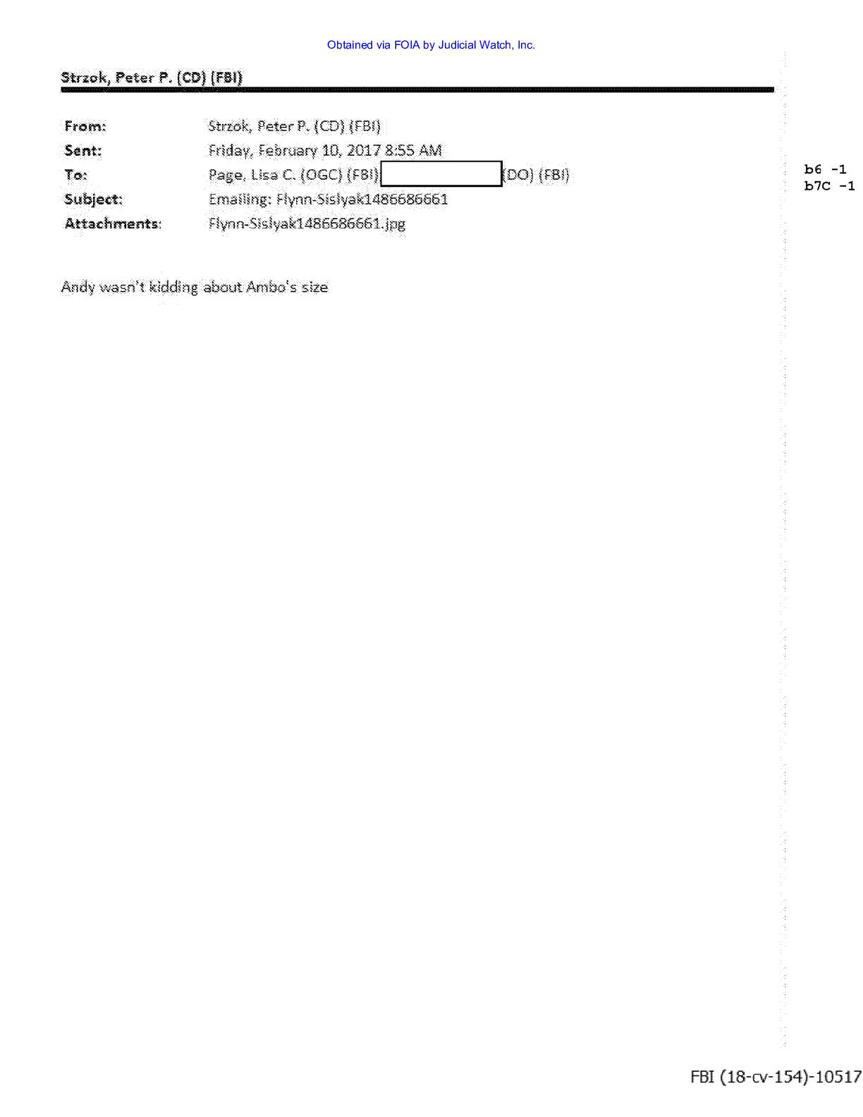 JW v DOJ Strzok-Page Prod 23 00154 pgs 134-135