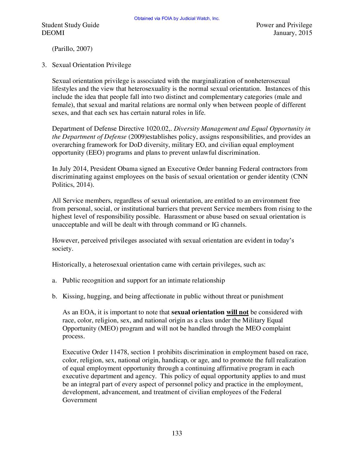 Defense Equal Opp Mgt pg 134