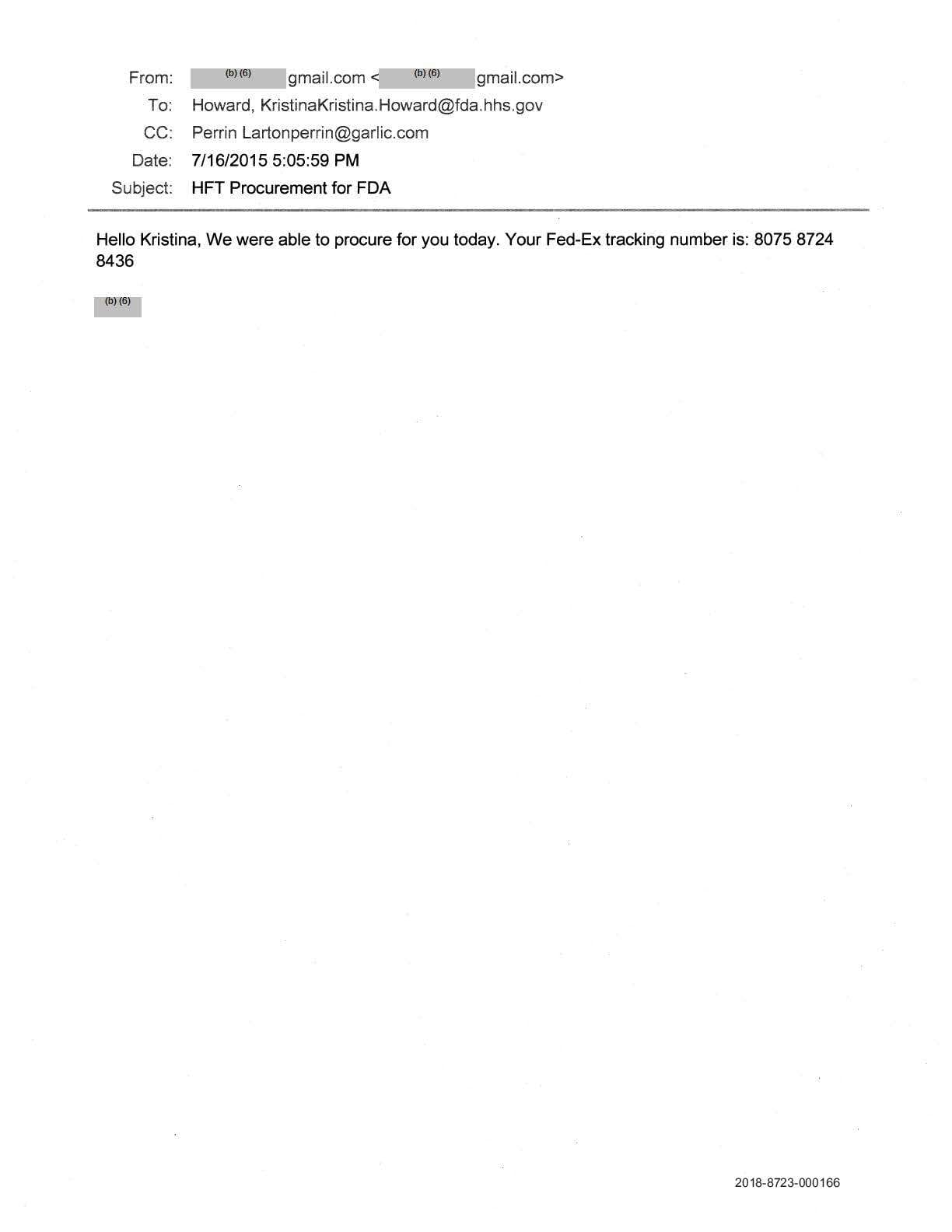 JW v HHS Humanized Mice FDA prod 3 00876