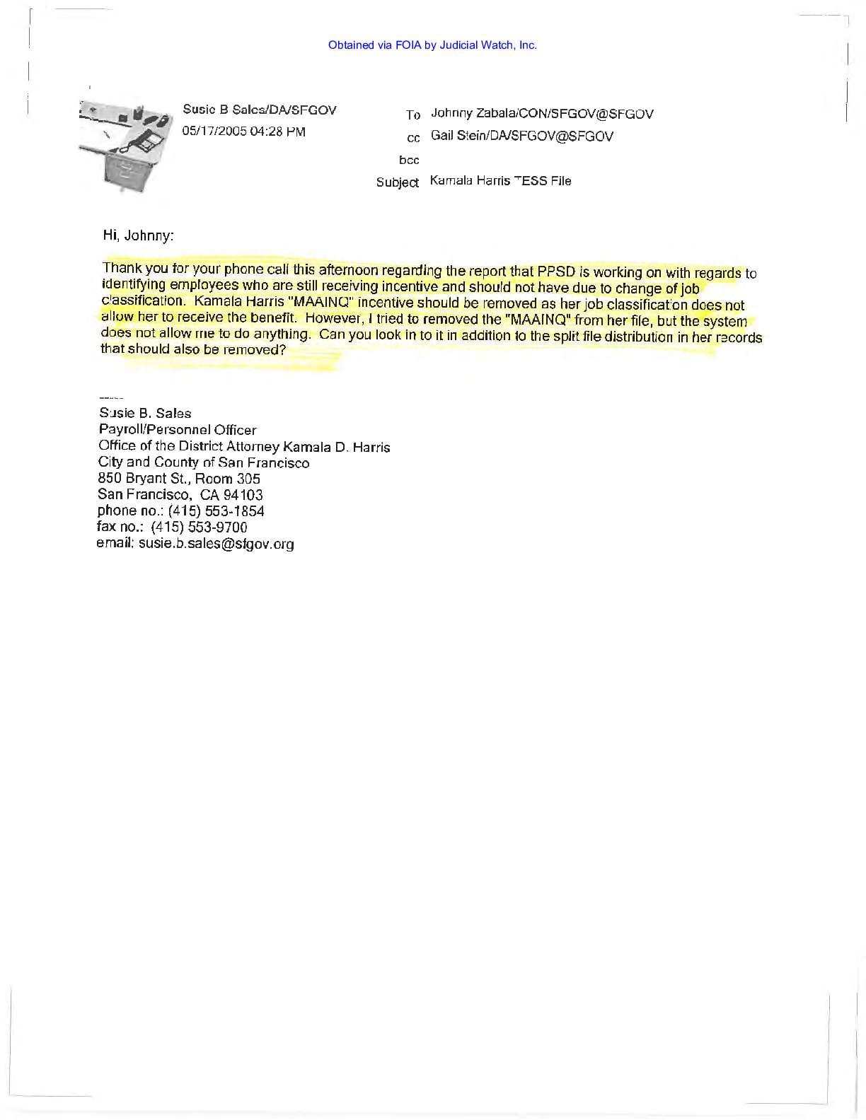 Kamala Harris personnel records-public records request pgs 6-7