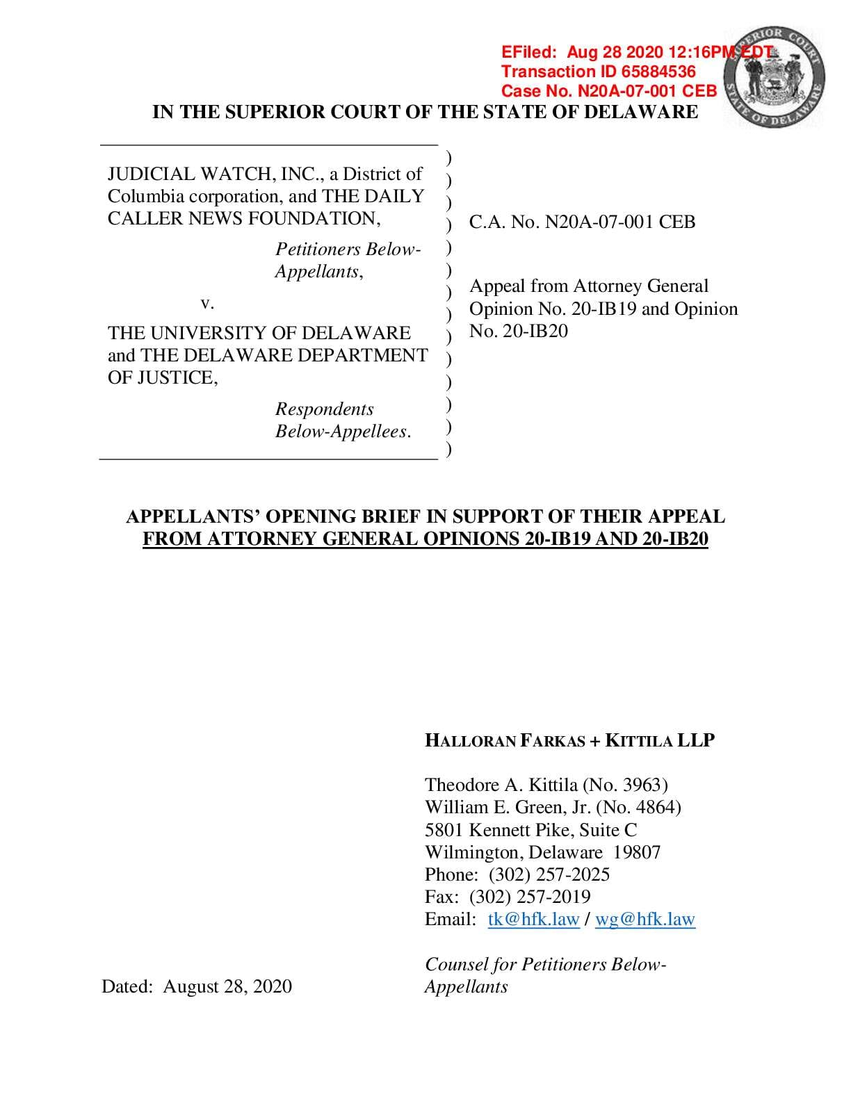 JW v U of Delaware appeal 001