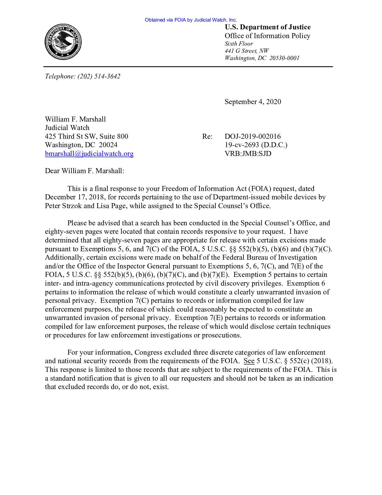 JW v DOJ Mueller Strzok Page Texts 02693