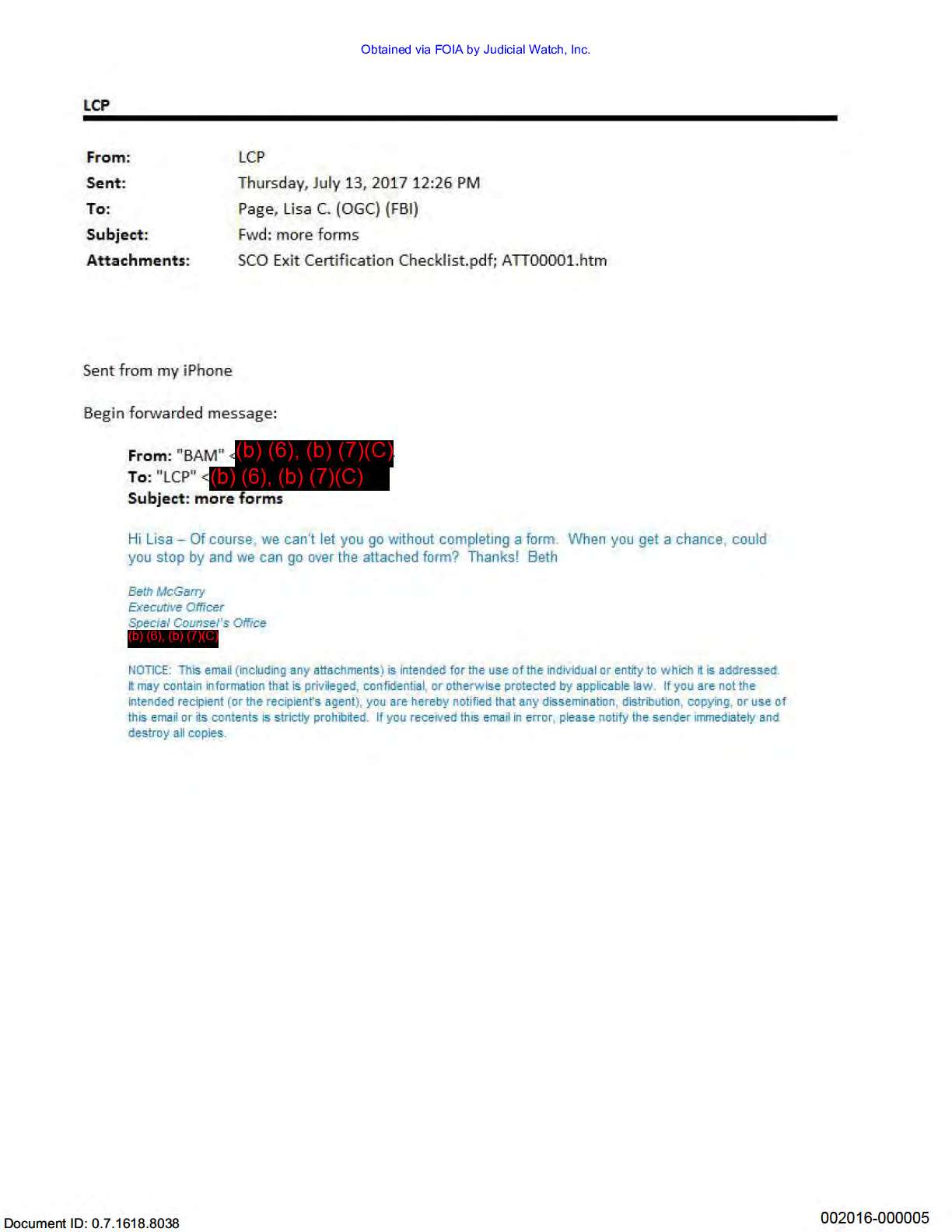JW v DOJ Mueller Strzok Page Texts 02693 pg 7