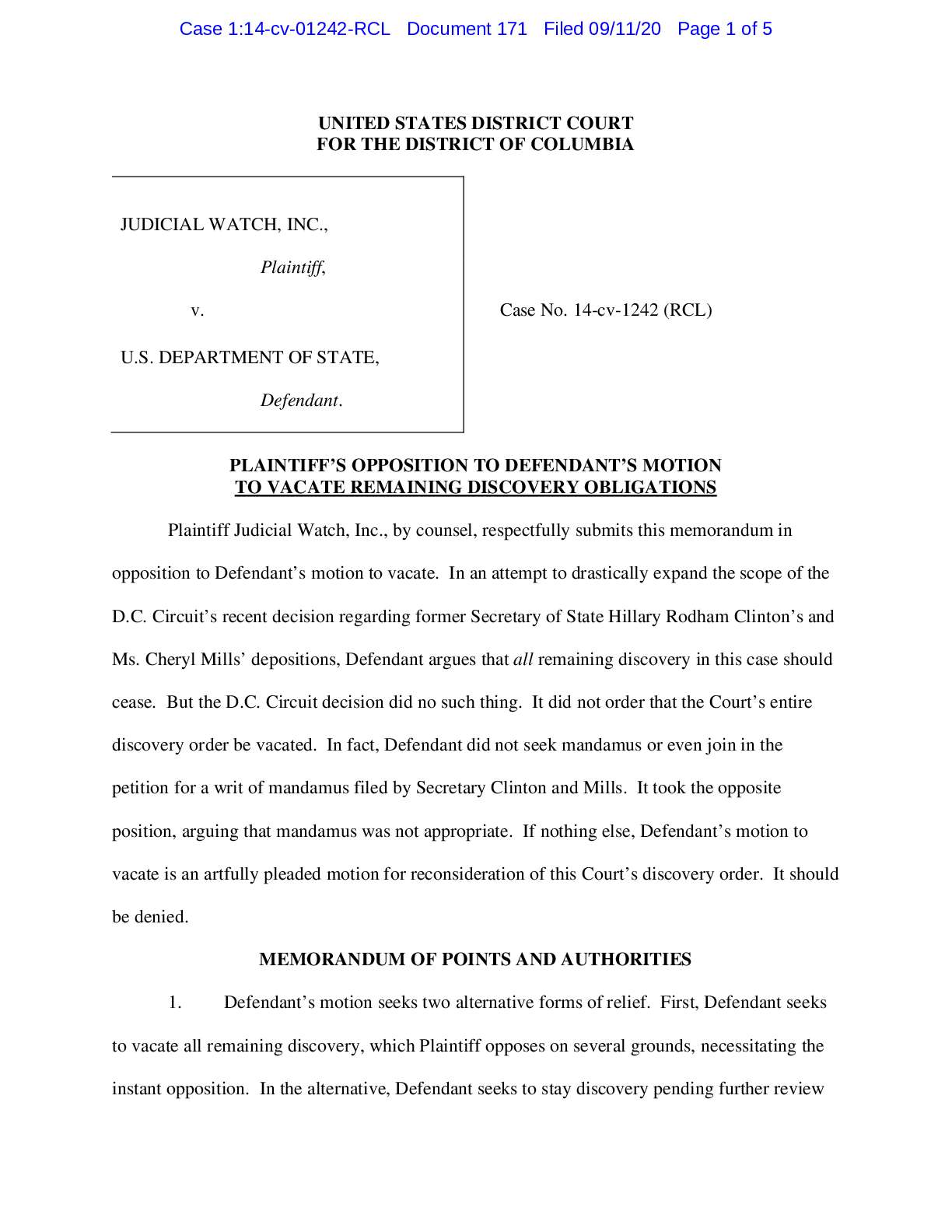 JW v State Oppo to Vacate 01242