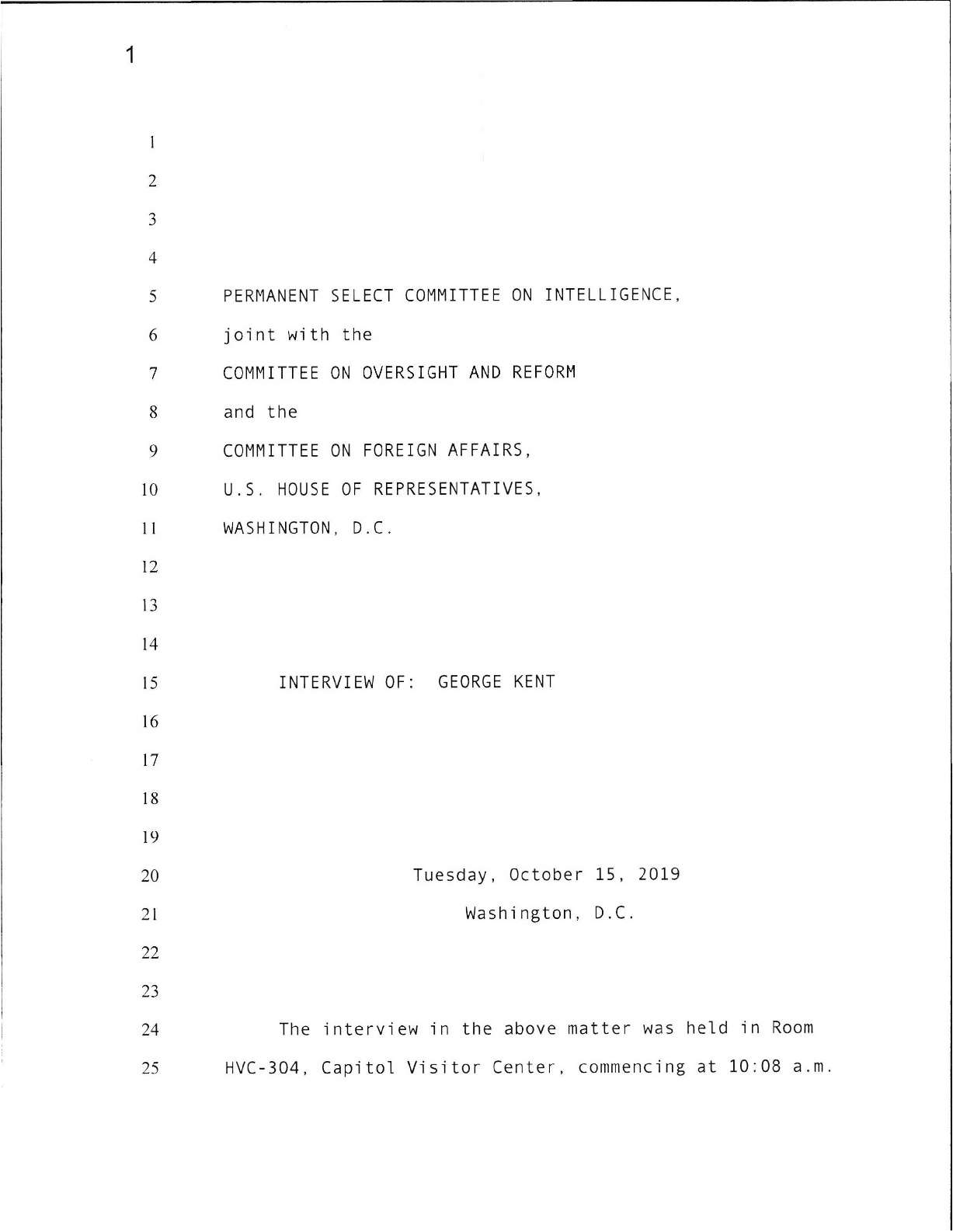 George-Kent 2019 Transcript