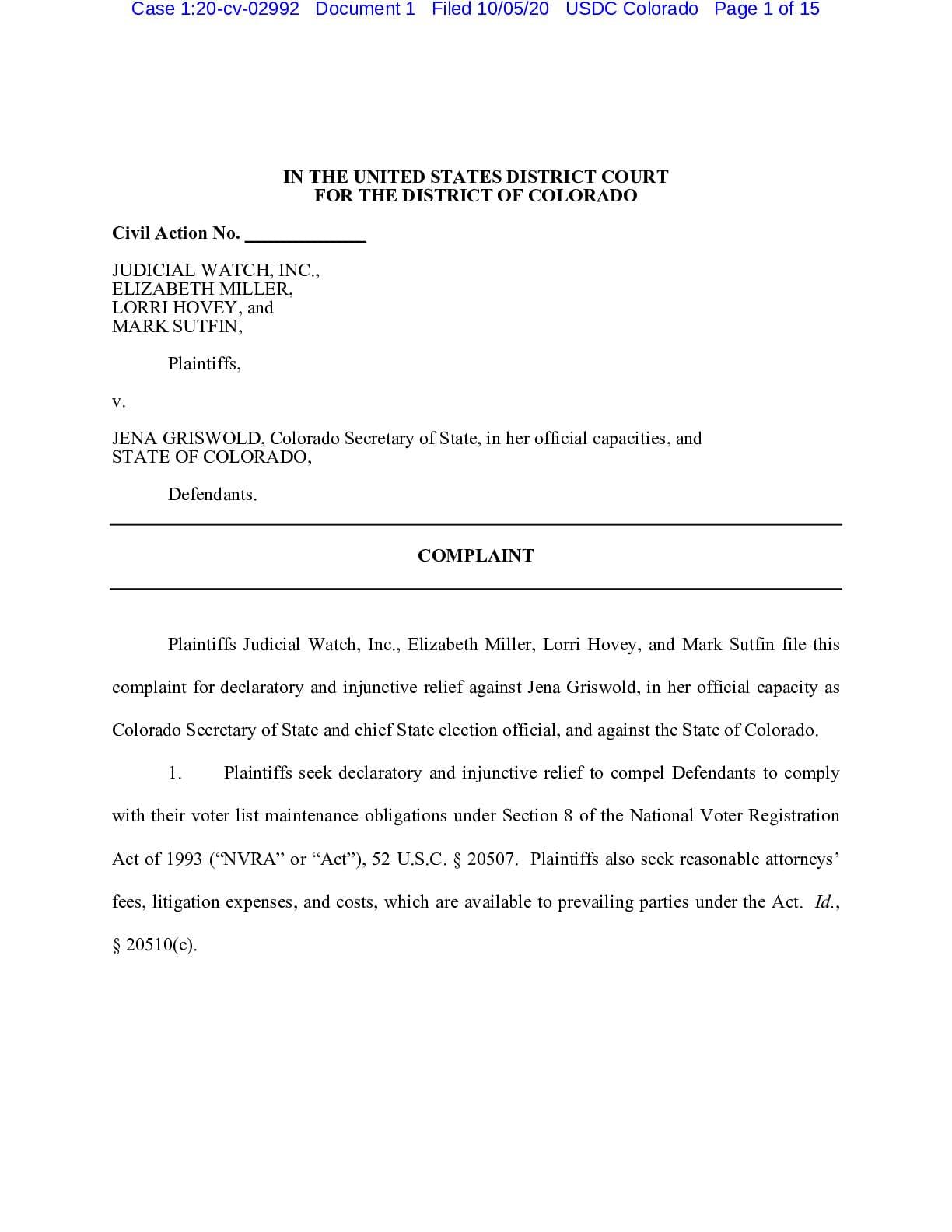 JW v Griswold complaint 02992