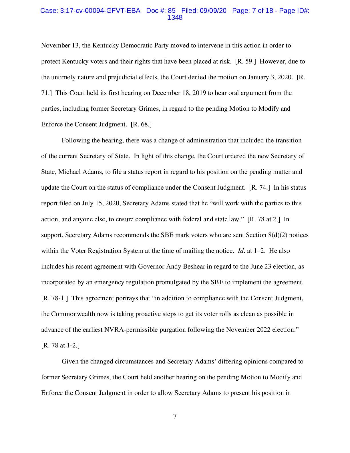 JW v Adams Kentucky NVRA victory 00094 pg 7