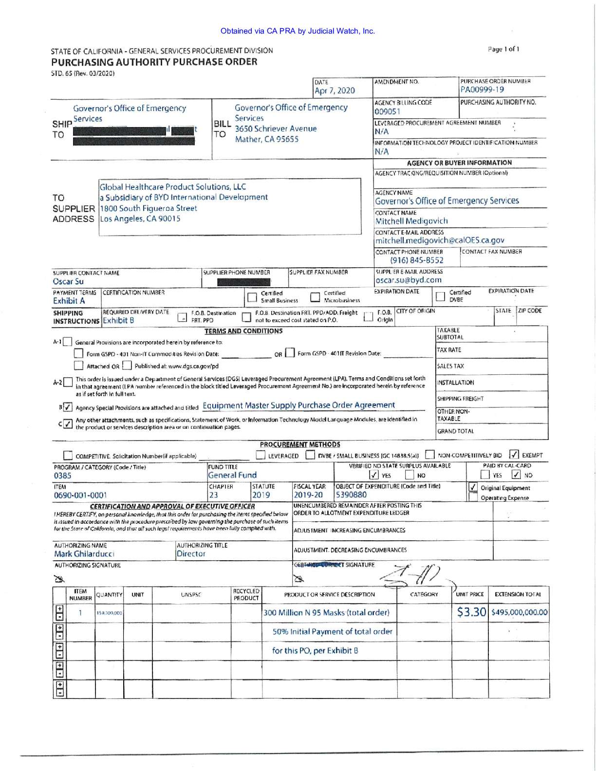 China’s BYD CA Mask FOIA pg 30