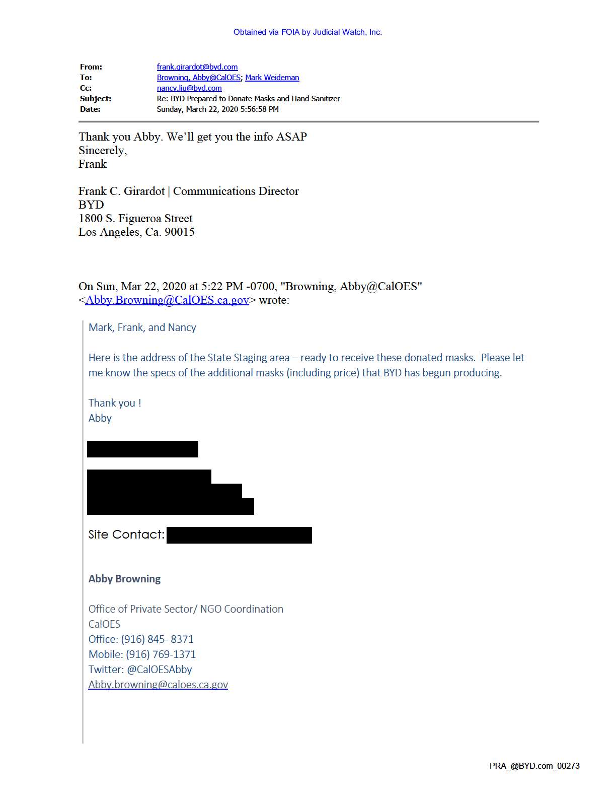 China’s BYD CA Mask FOIA pgs 318-322