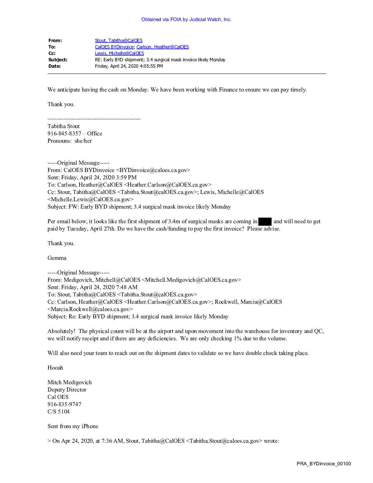 China’s BYD CA Mask FOIA pgs 825-826
