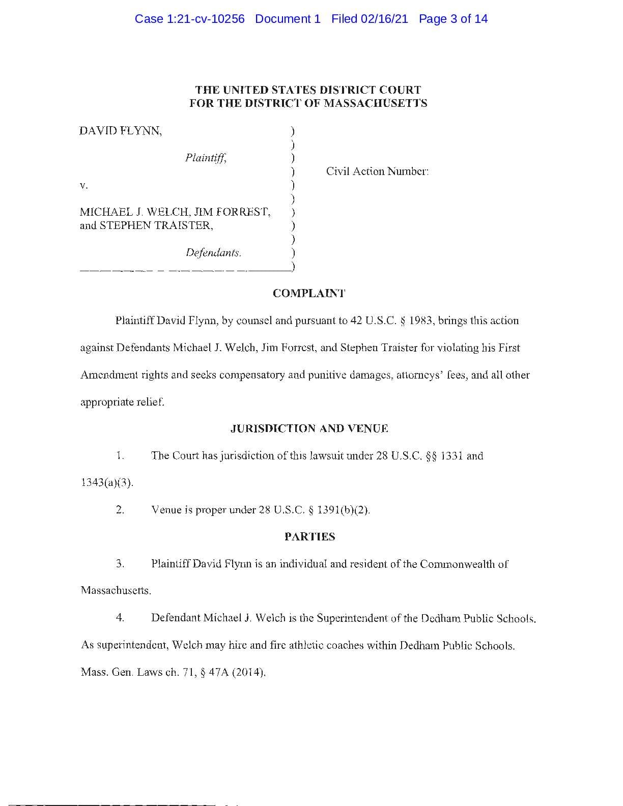 Flynn v. Forrest et. al. 21-cv-10256