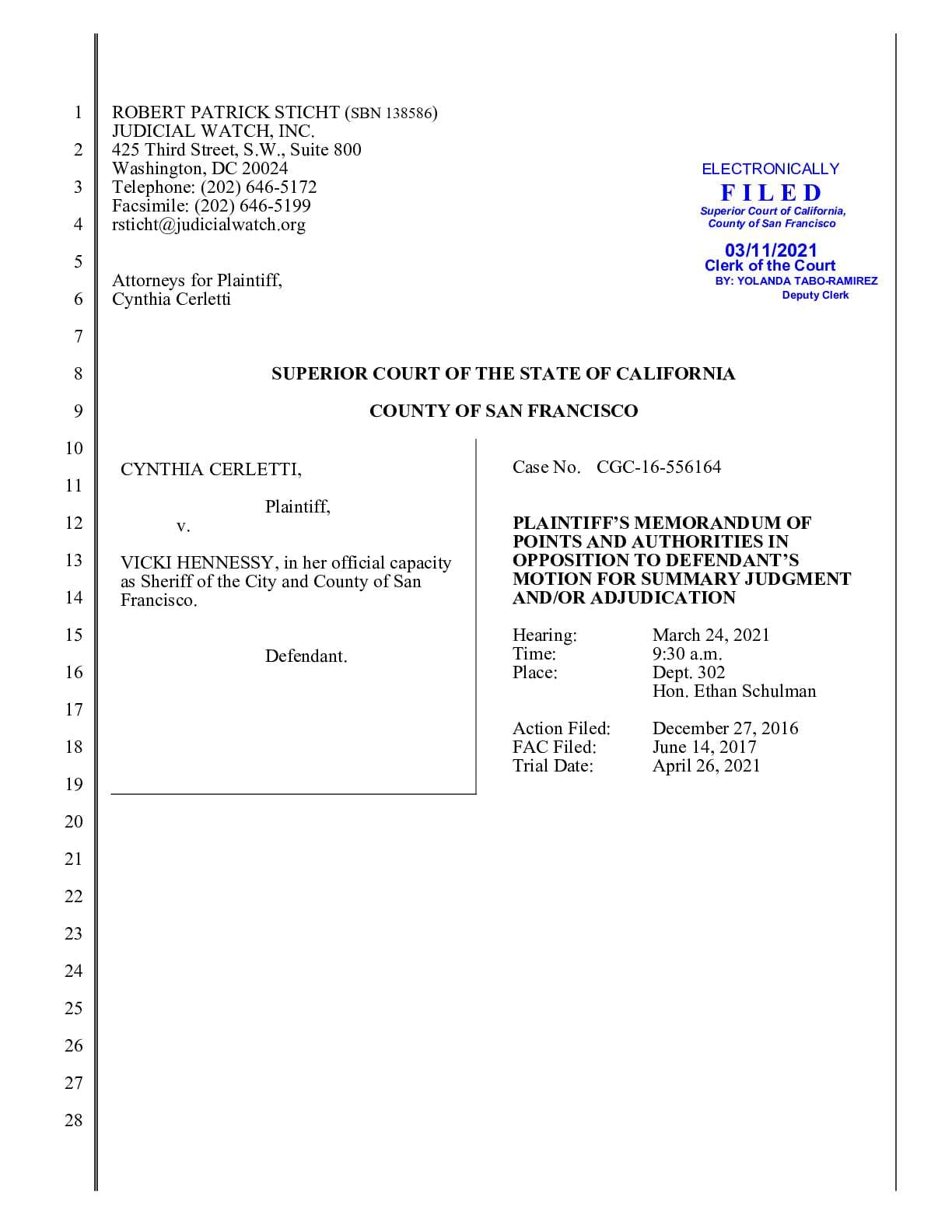 Cerletti v Hennessy CA immigration 556164