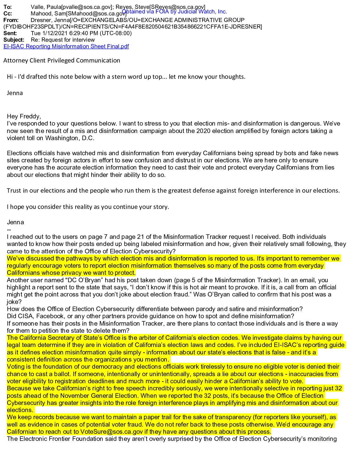 CA SoS Big Tech Election Misinformation PRA FOIA 2021 prod 1 pgs 199-218