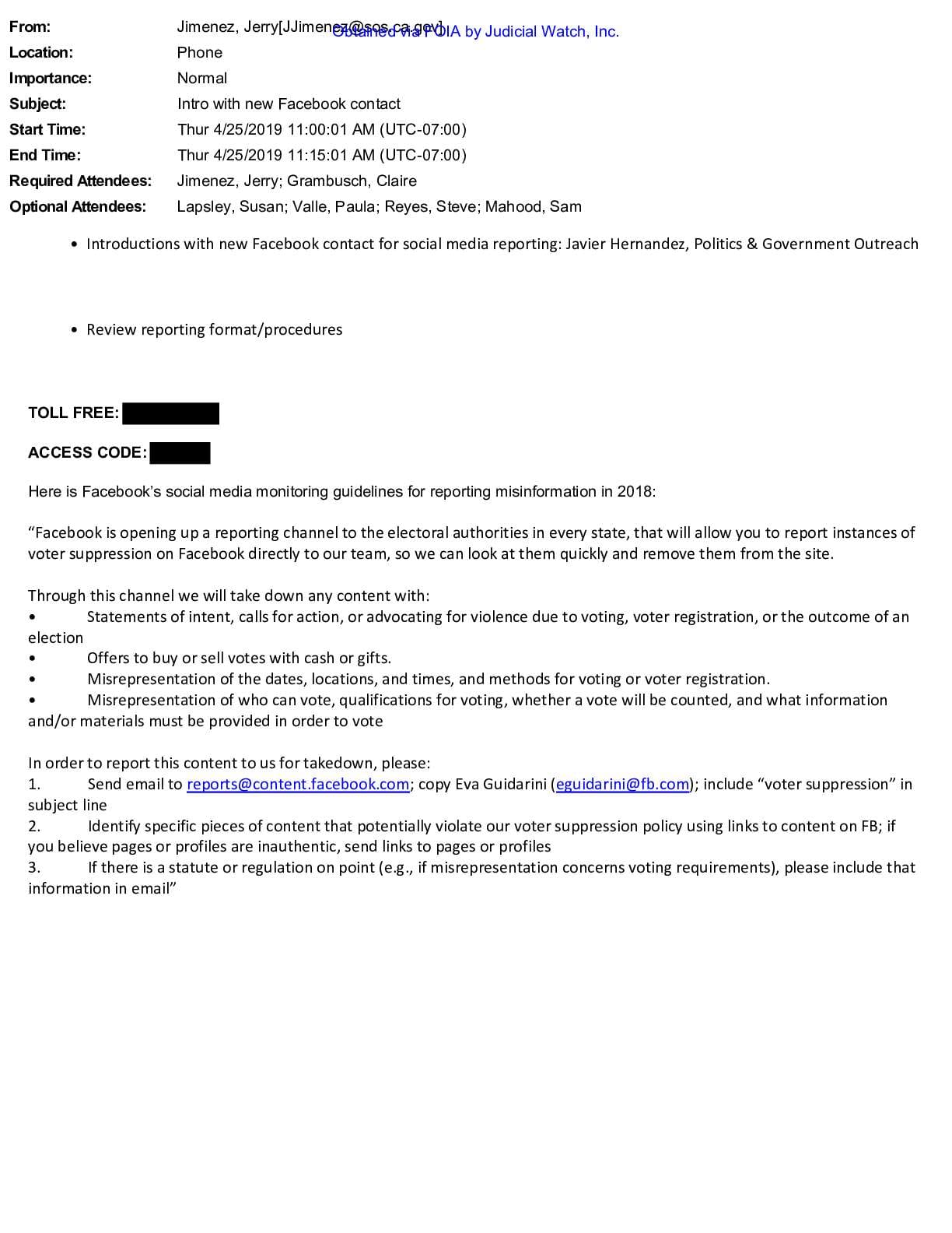 CA SoS Big Tech Election Misinformation PRA FOIA 2021 prod 1 pg 45
