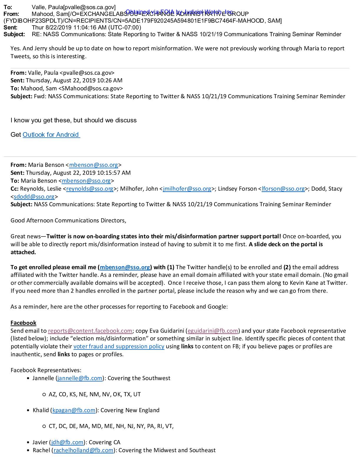 CA SoS Big Tech Election Misinformation PRA FOIA 2021 prod 1 pgs 378-379