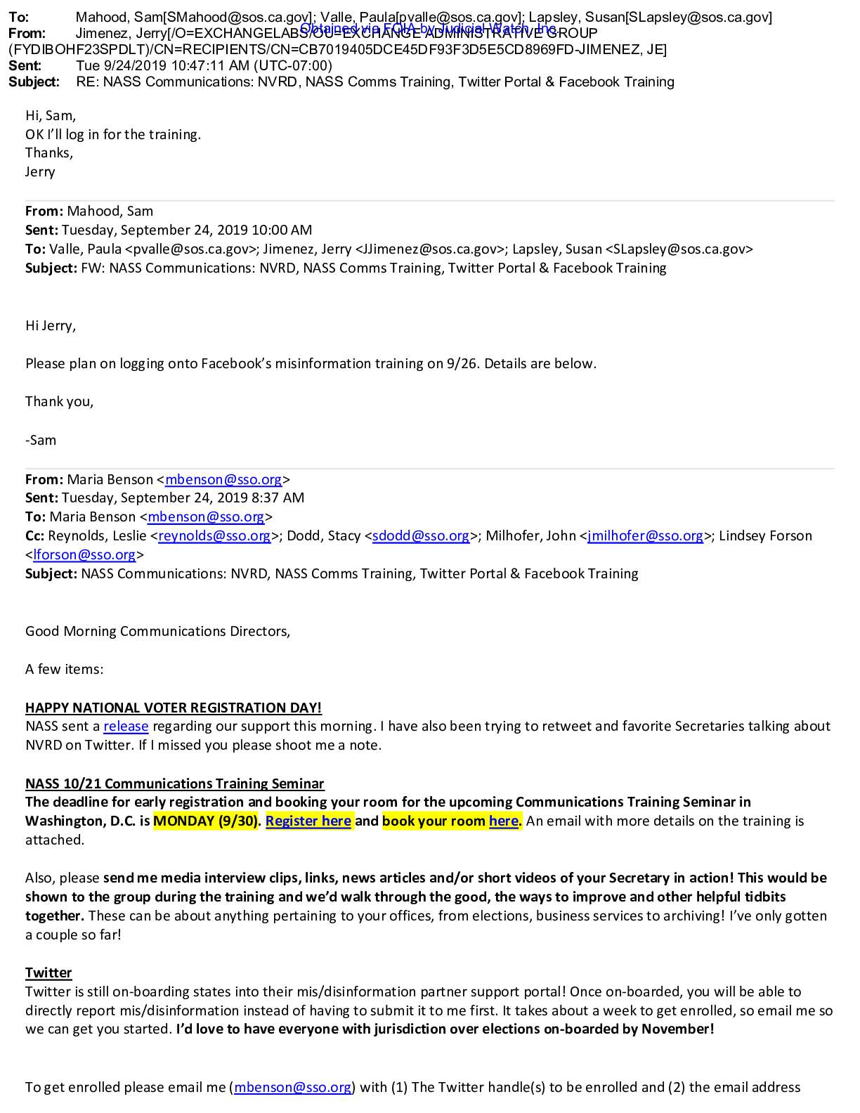 CA SoS Big Tech Election Misinformation PRA FOIA 2021 prod 1 pgs 389-498