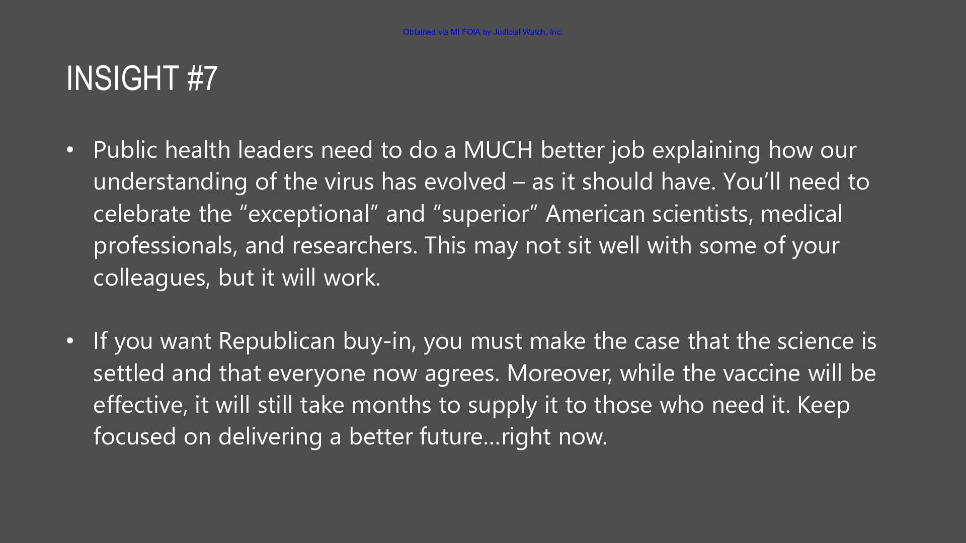 Michigan Health Director Robert Gordon April 2021 pg 852