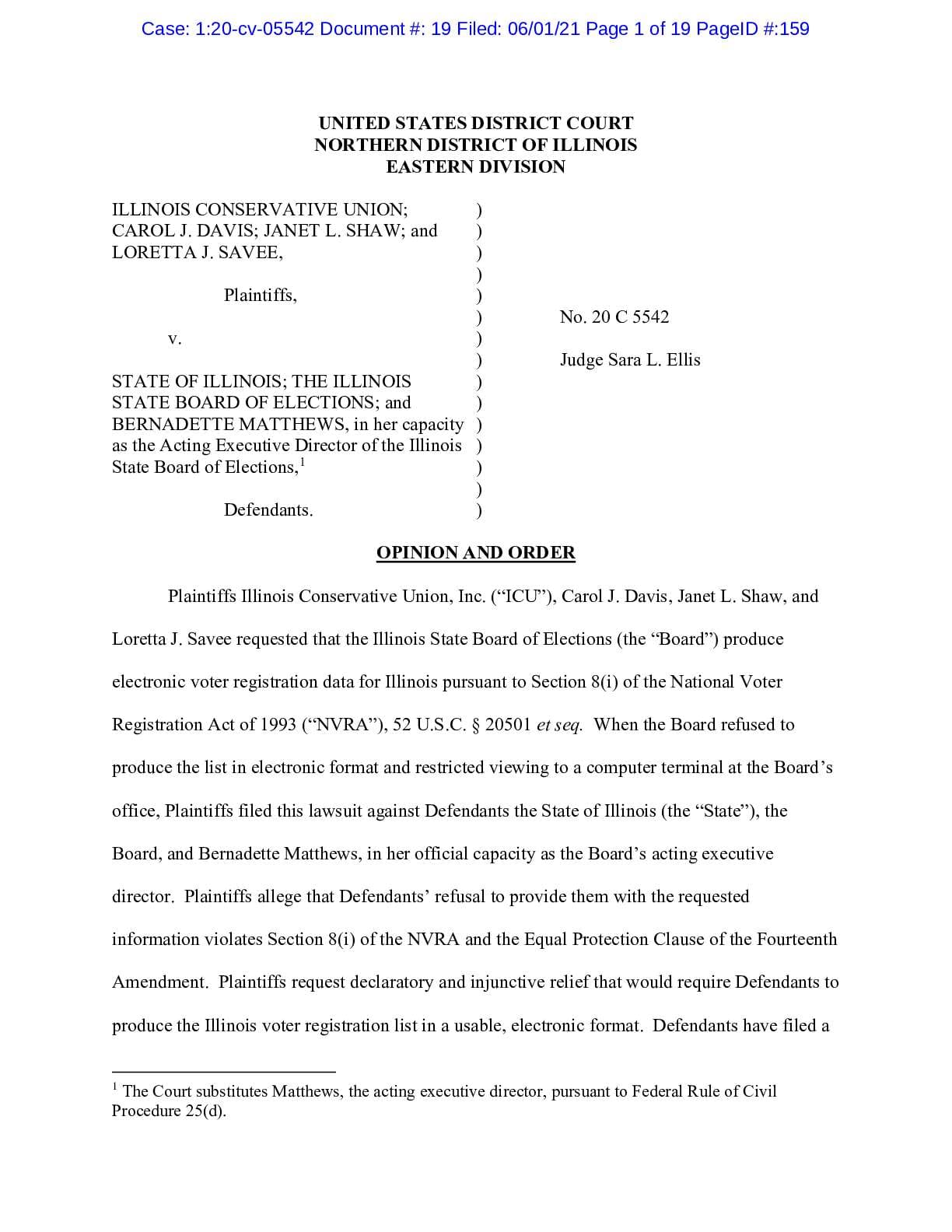 Illinois voter rolls order 05542