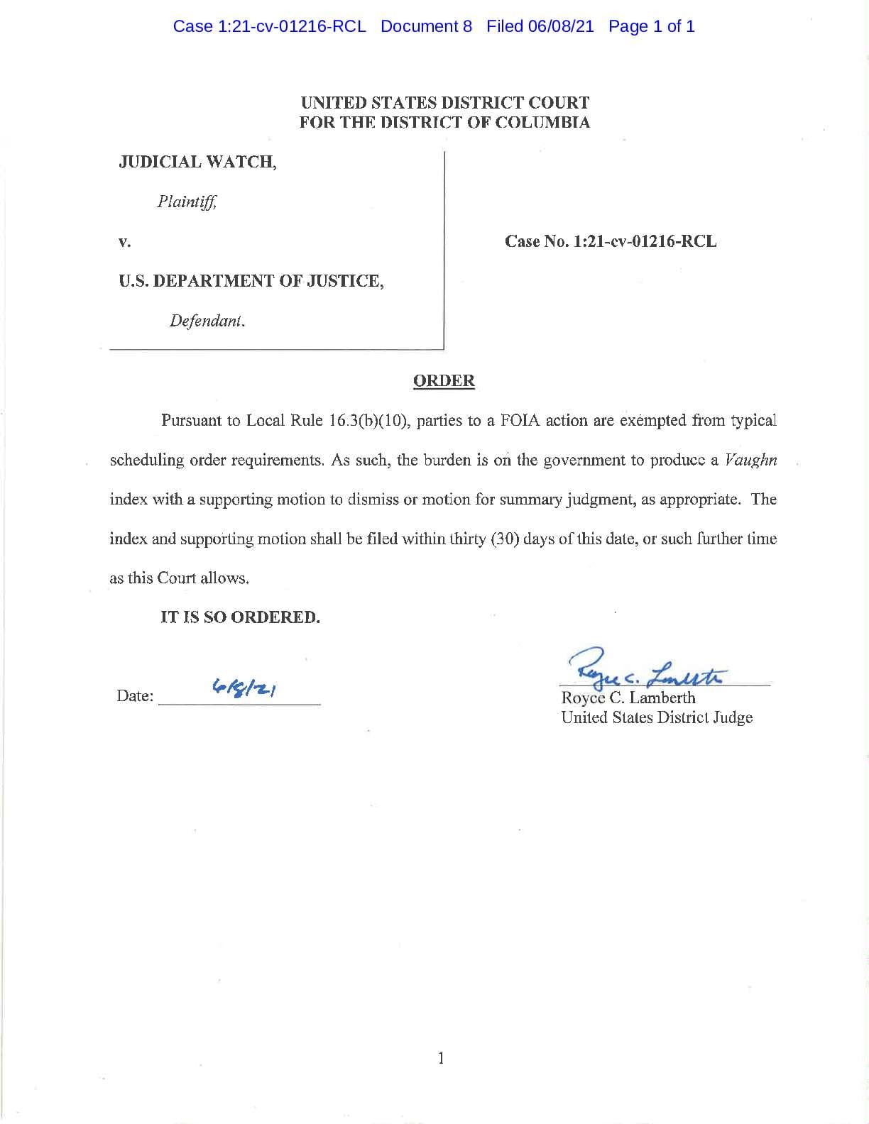 JW v DOJ Jan 2021 bank requests order 01216
