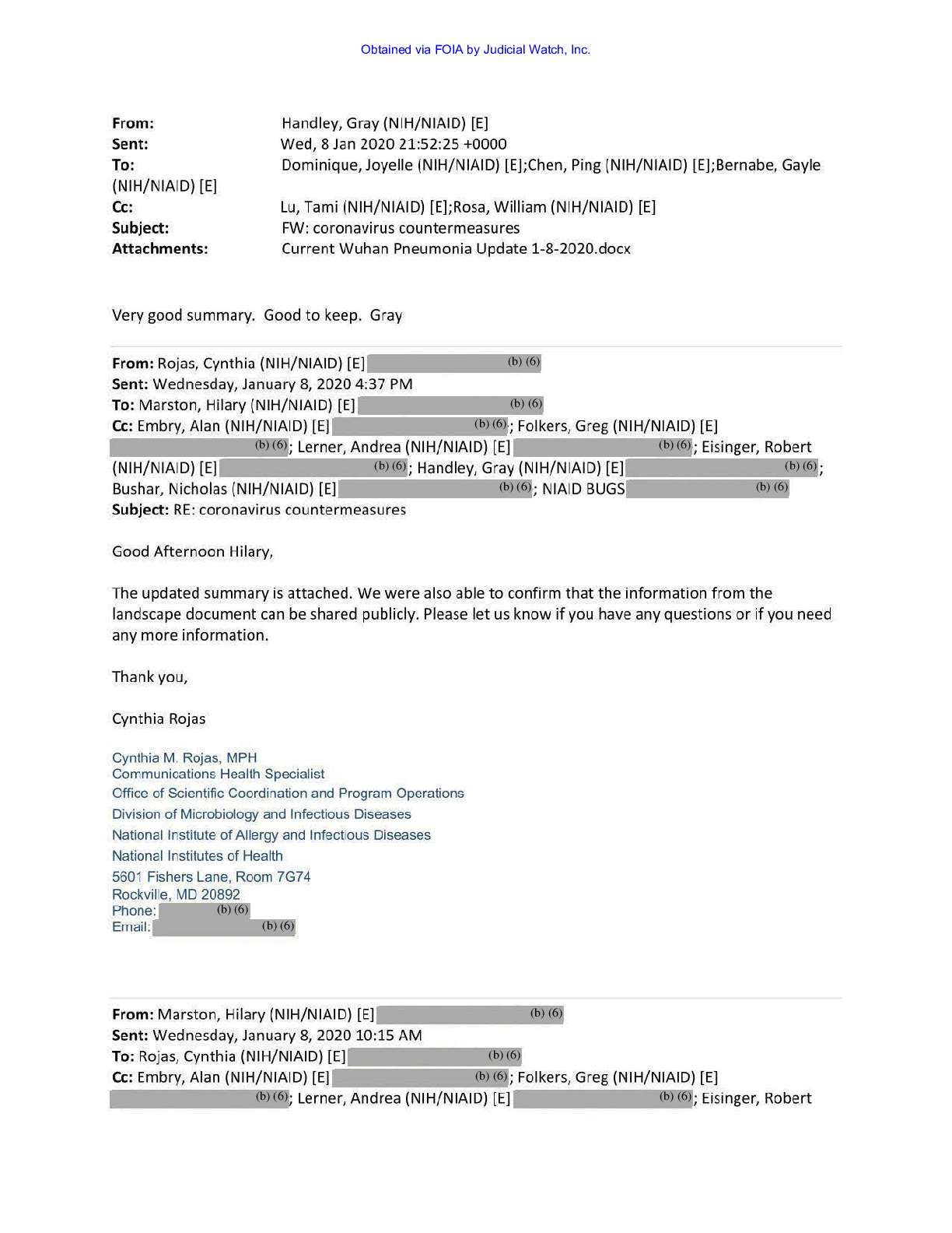 JW v HHS NIH Records on Wuhan Inst August 2021 00696 pgs 93-101