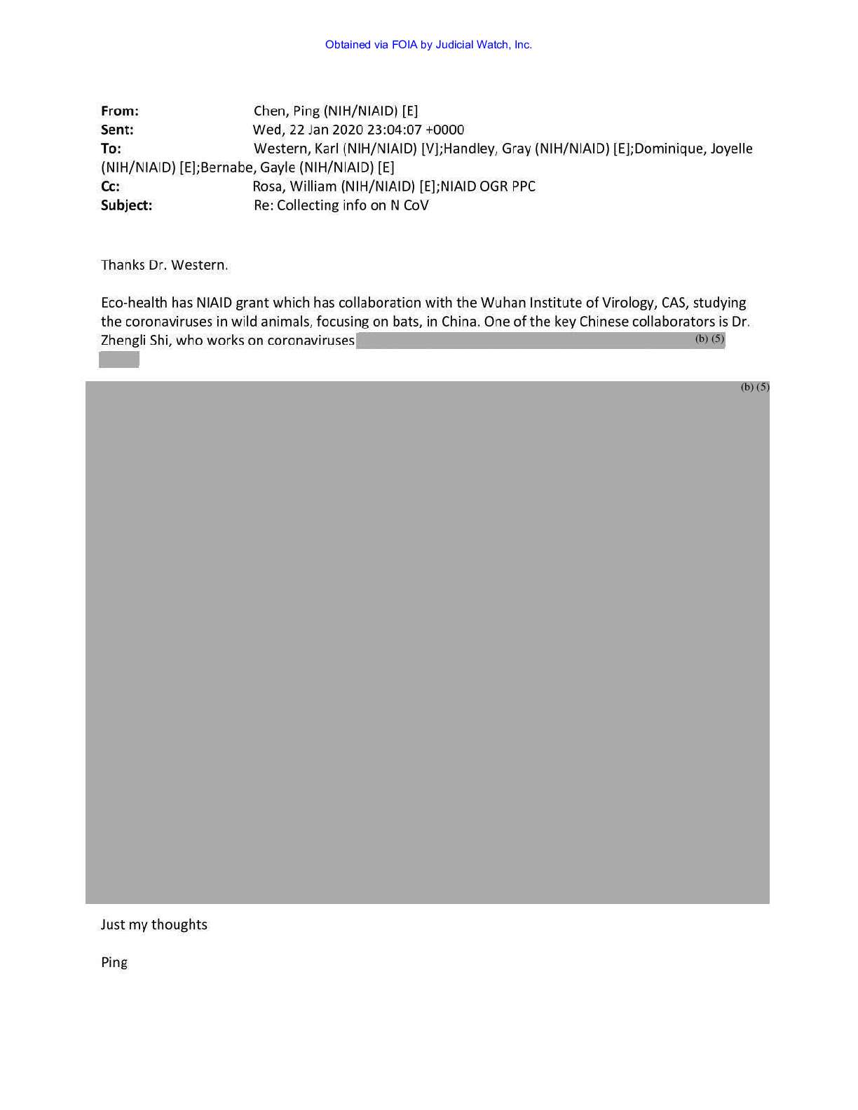 JW v HHS NIH Records on Wuhan Inst August 2021 00696 pgs 3-5