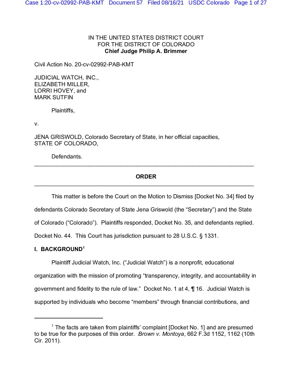JW v Griswold Colo Ruling 02992