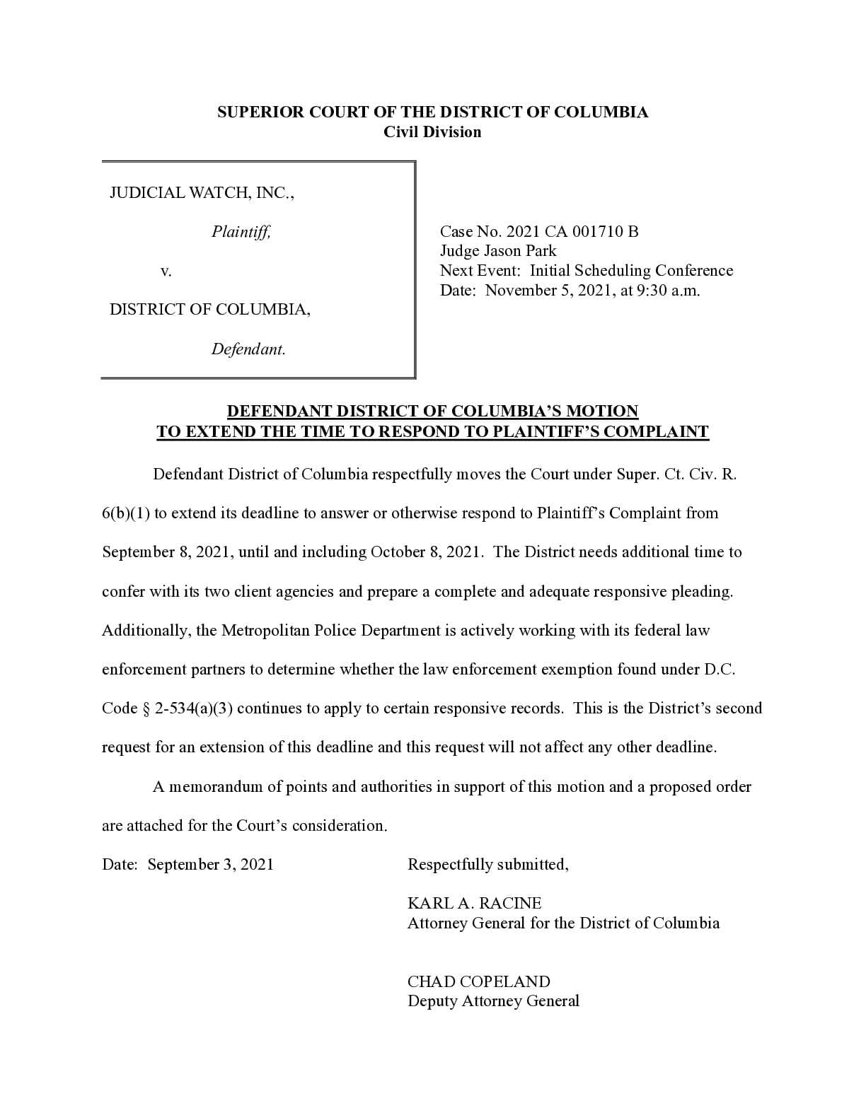 JW v District of Columbia Babbitt extension 00170 B