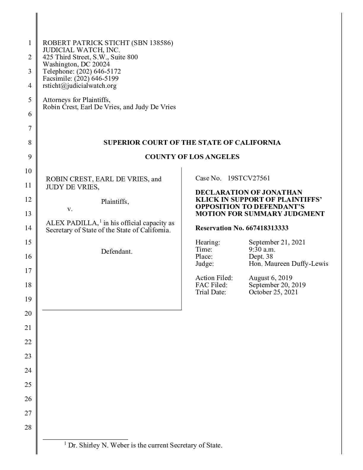 Crest v. Padilla MSJ 27561 pgs 78-135