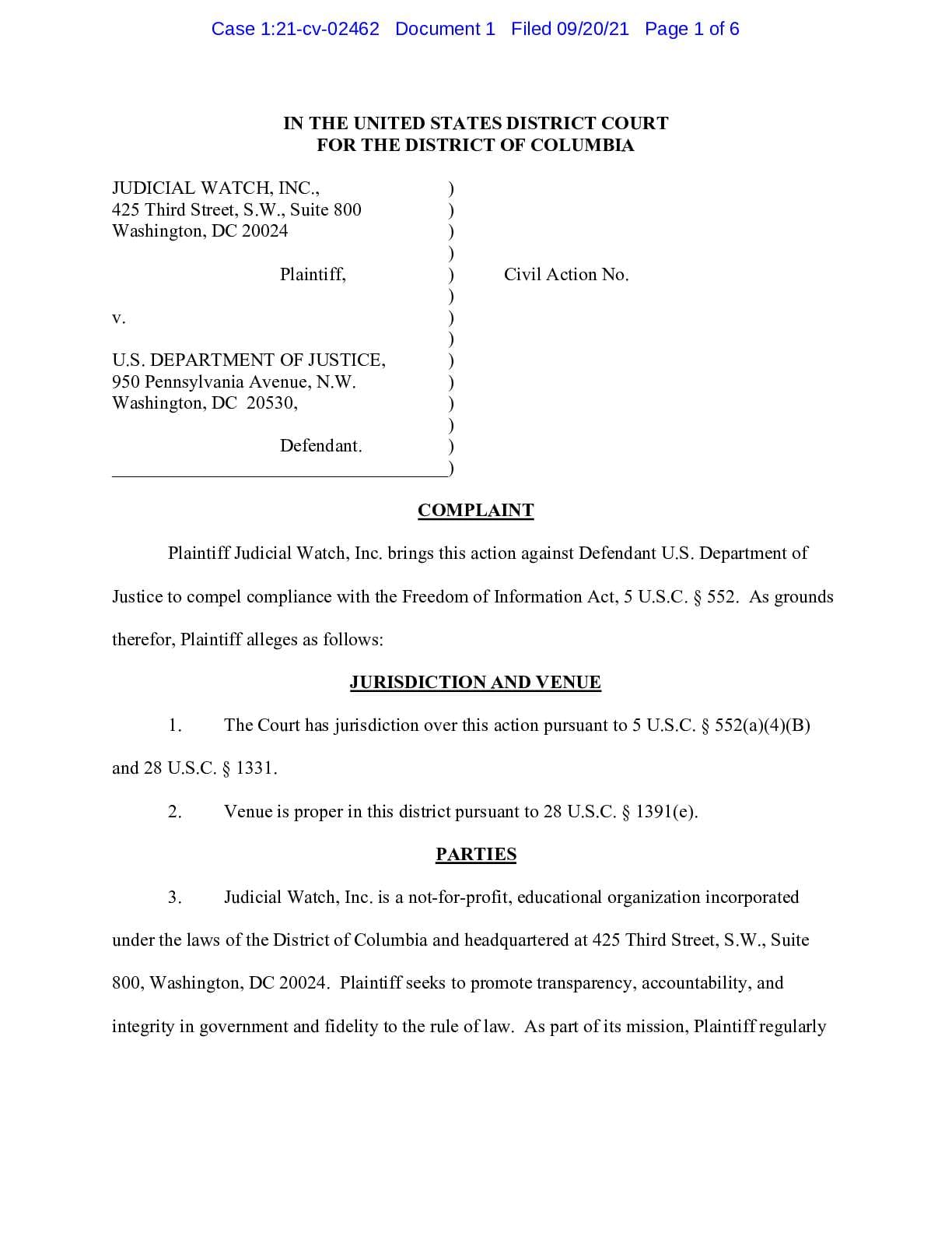 JW v DOJ Babbitt complaint 02462