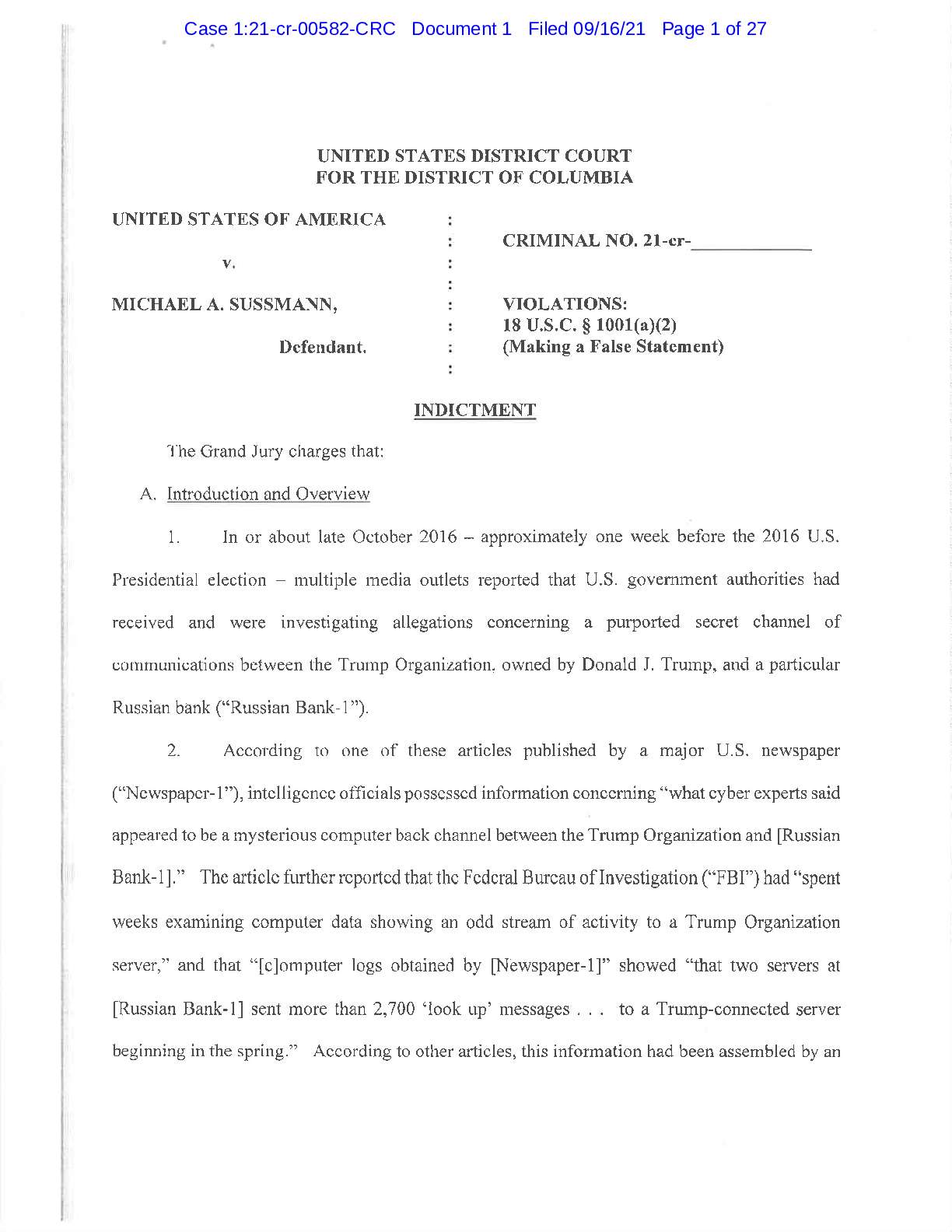 Sussmann Indictment