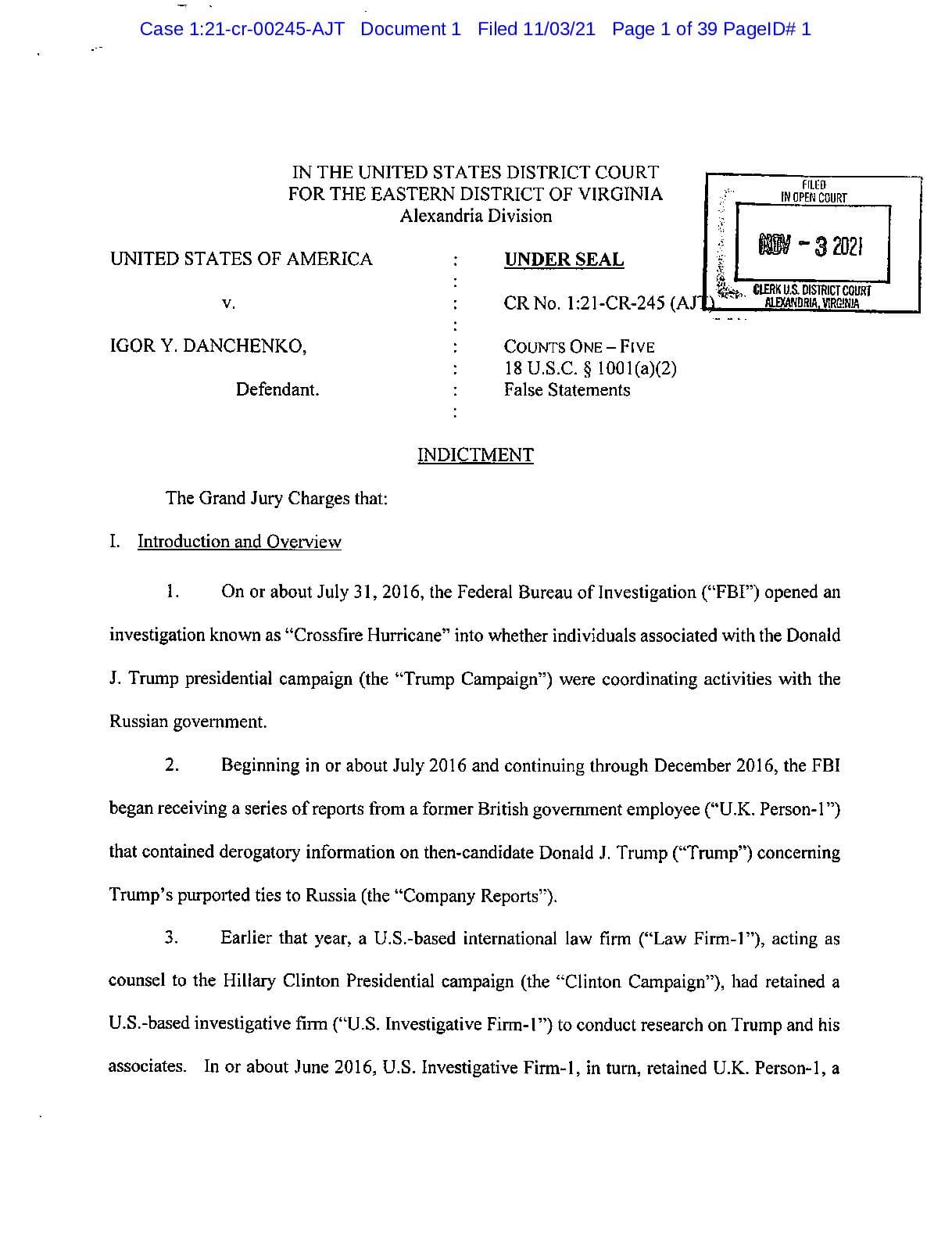 Danchenko Indictment