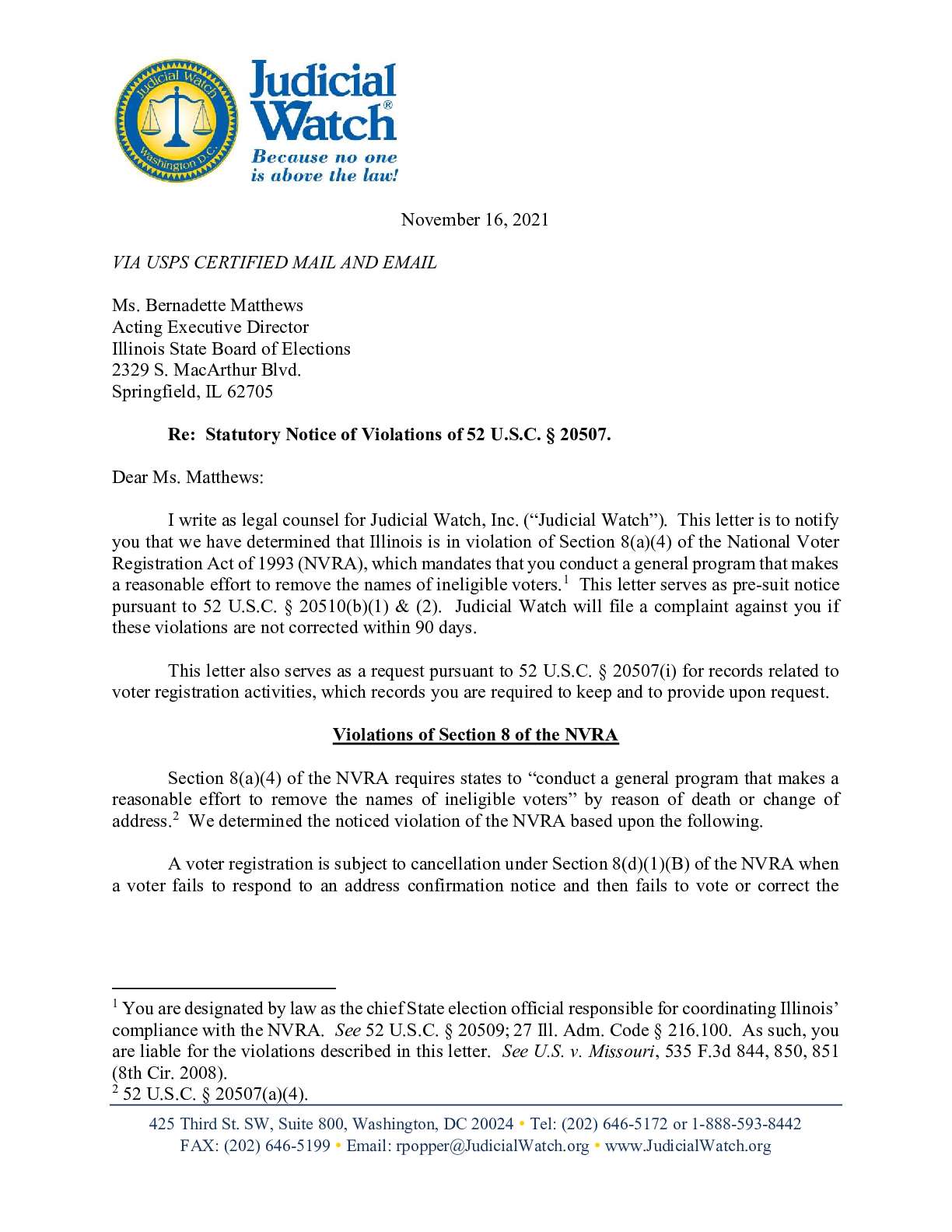 IL CSEO November 2021 NVRA letter