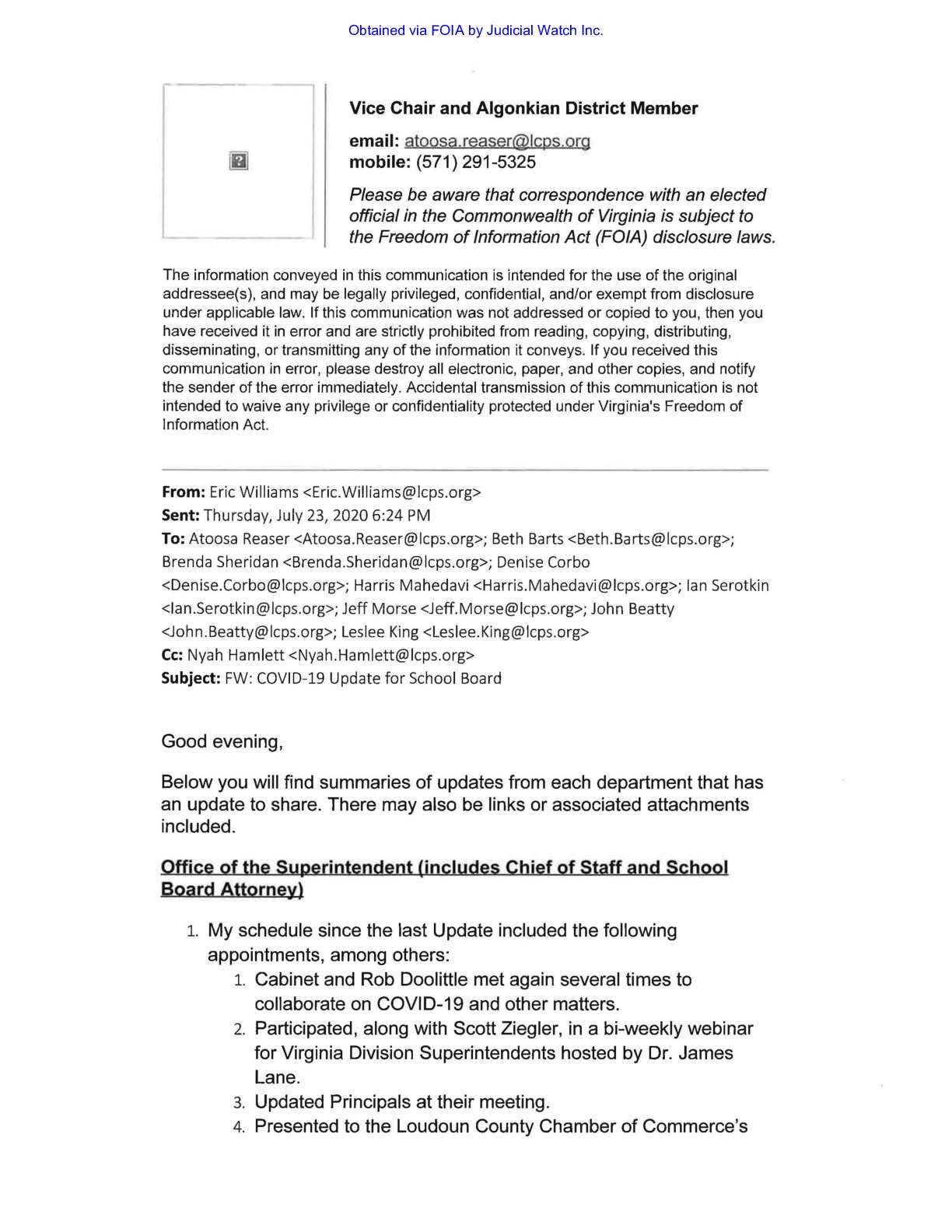 Williams Memo